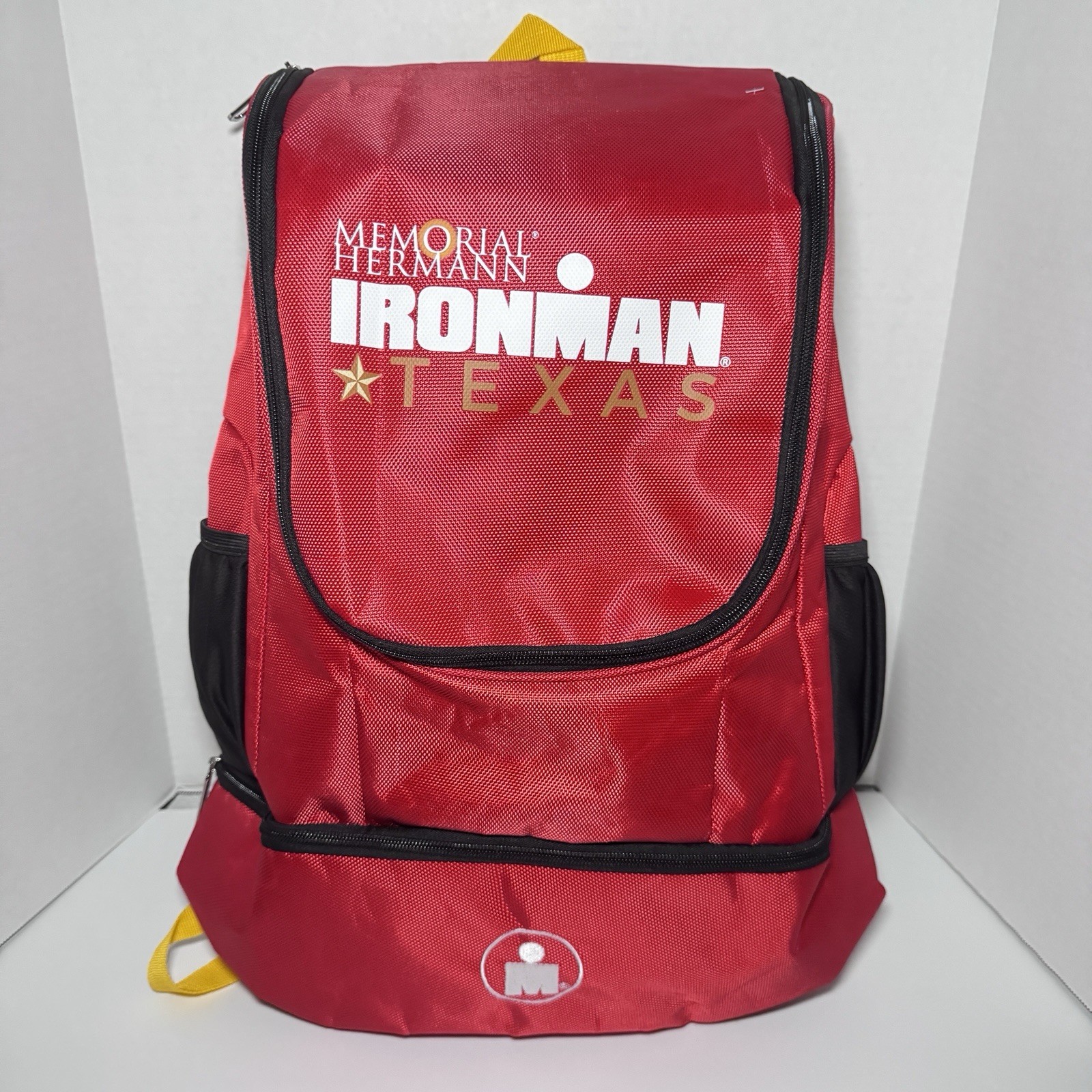 New Iron Man Triathlon Backpack Race Drain Spout Padded