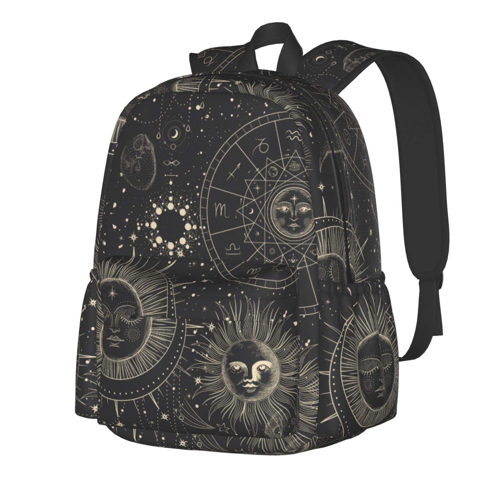 Sun Moon Backpack Laptop Multipurpose Daypack Casual Men Women Travel Hiking