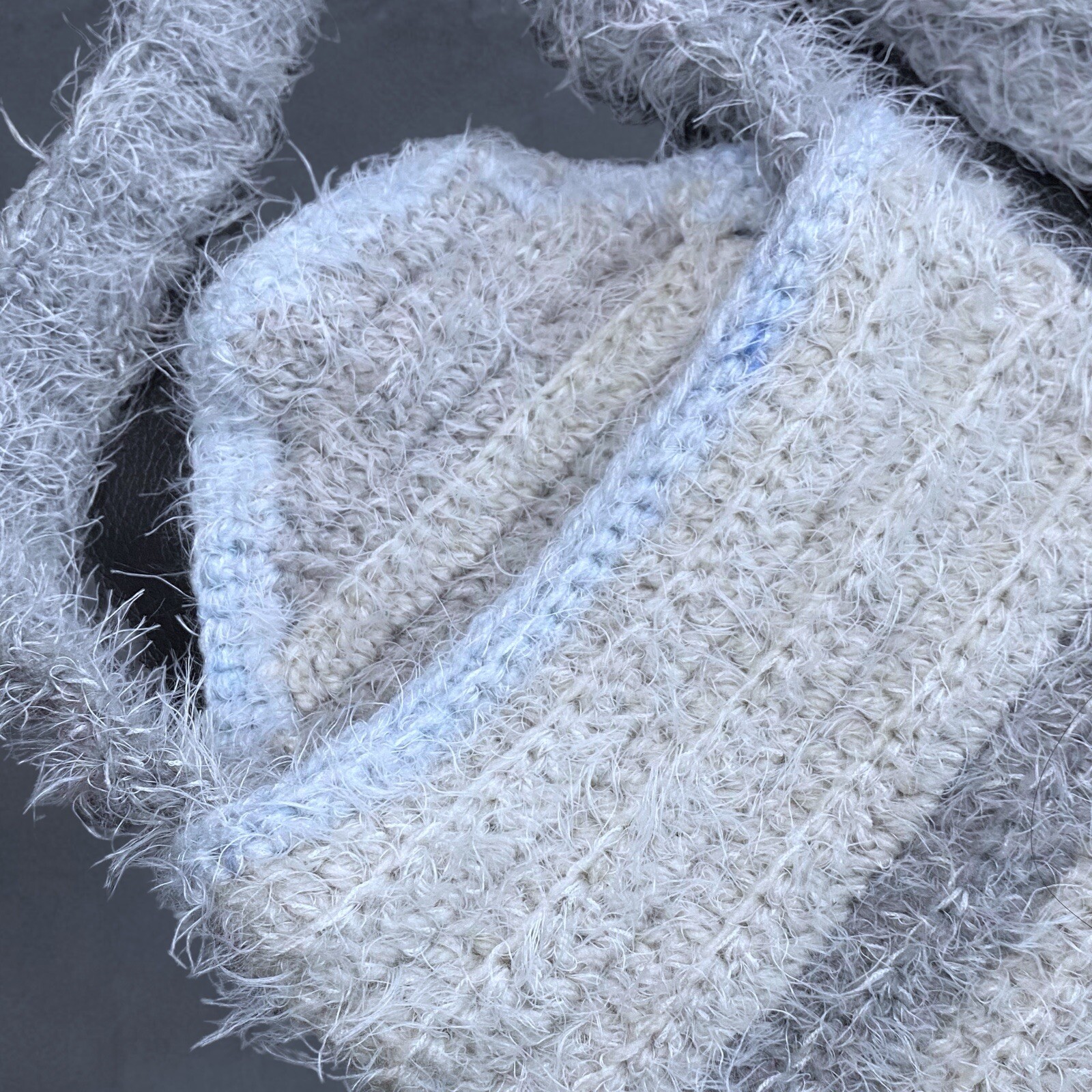 Fuzzy Knit Side Bag Mini Small Crossbody Shoulder Pouch Y2K Japanese Archive NEW