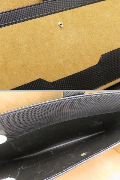 BOTTEGA VENETA Marco Polo Attaché Case 17.7″x12.4″x3.9″ Black Leather Italy