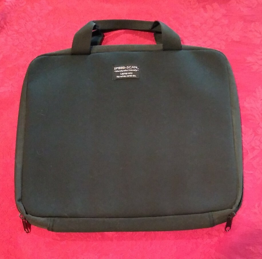Pelle Studio SPEED-SCAN Checkpoint Friendly Laptop Padded Bag Briefcase BLACK