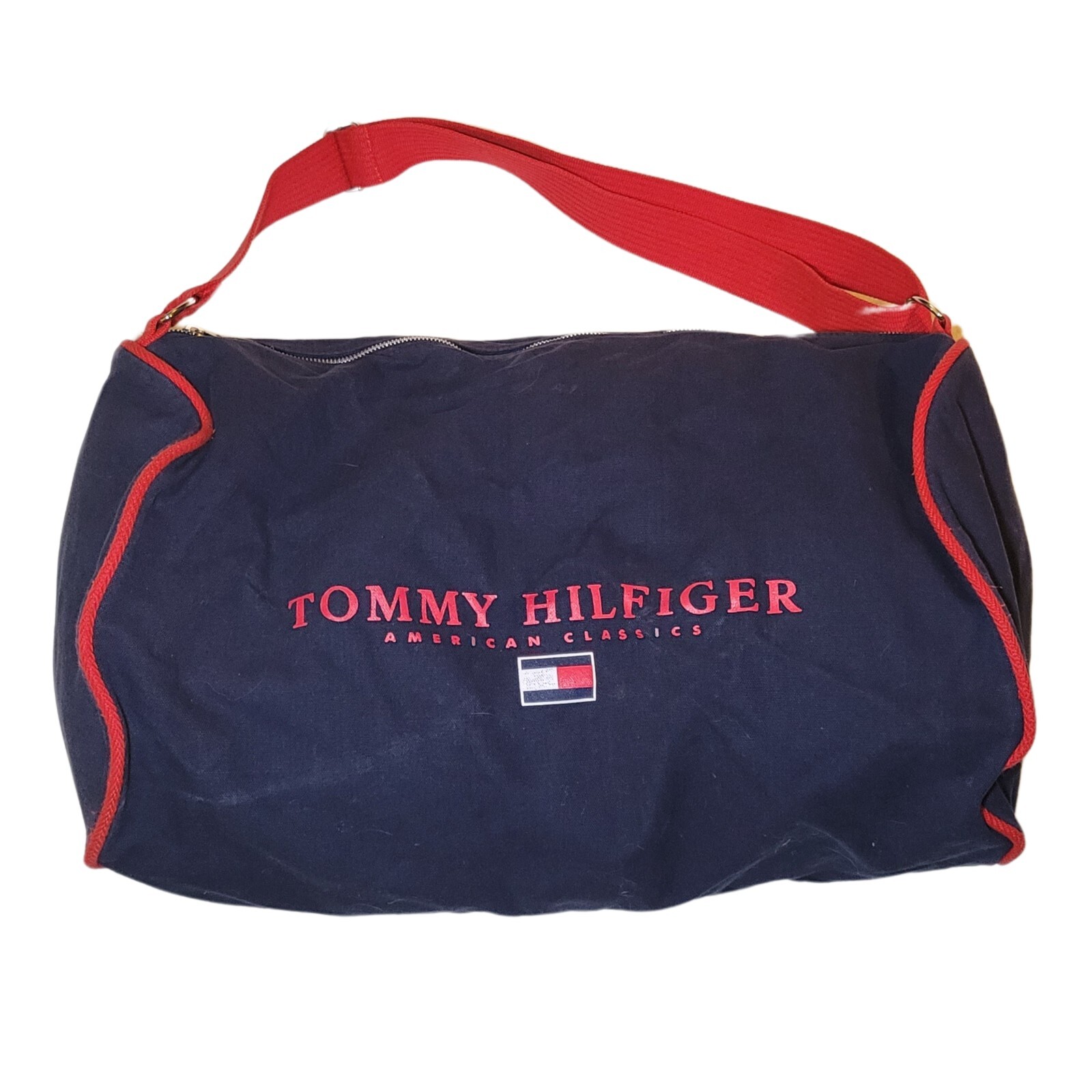 RARE Vintage Tommy Hilfiger 1990’s Duffle Bag, 100% Cotton Taiwan