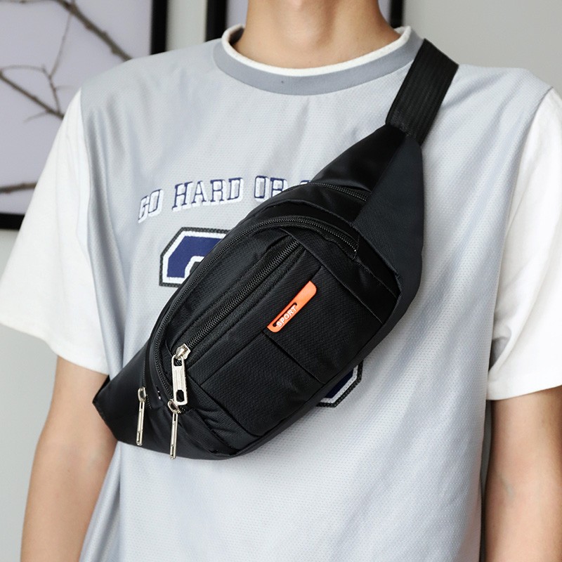Man’s Multi-functional Waterproof Waist Bag Zipper Backpack Cross-body Sport Bag