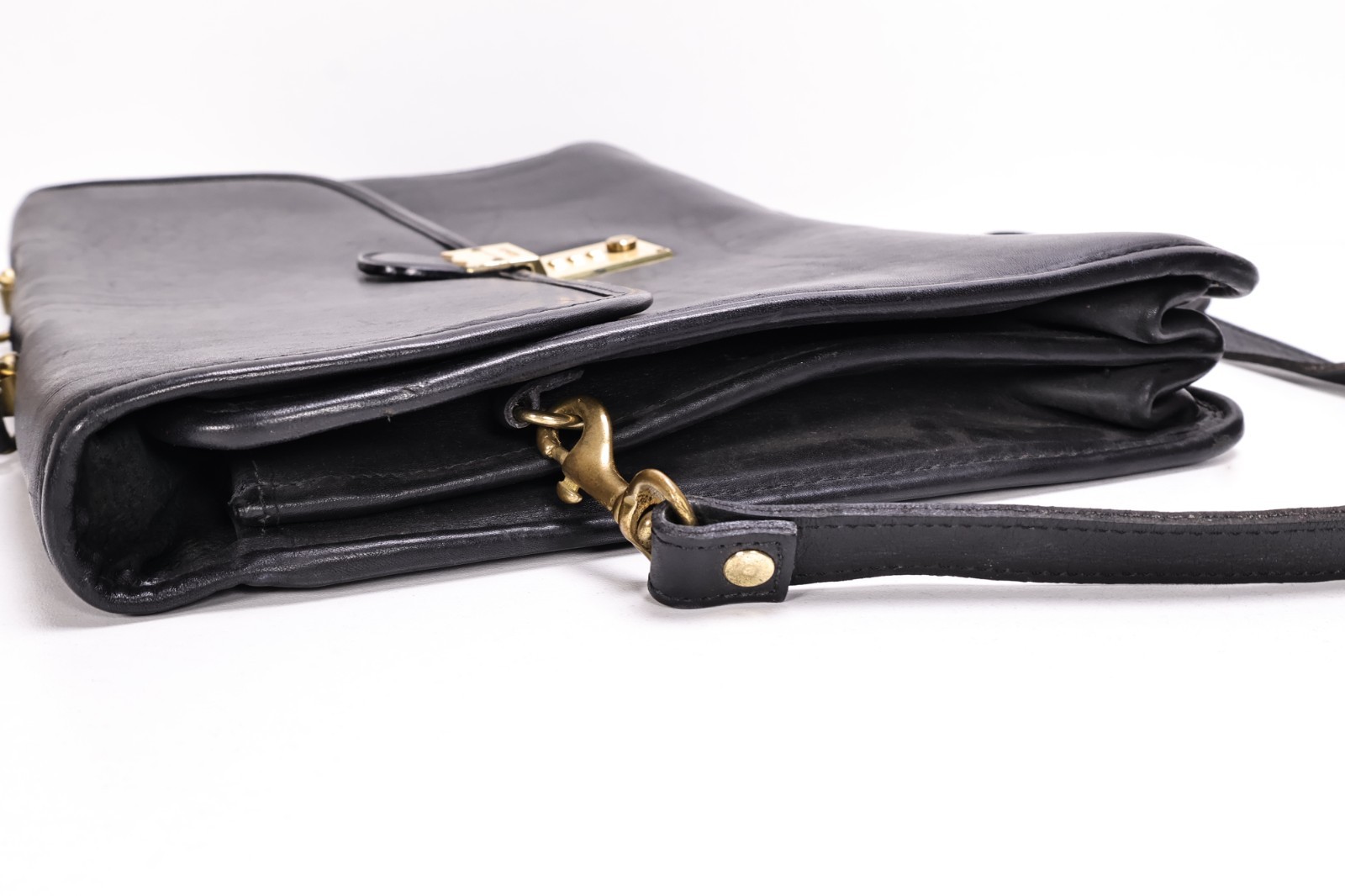 SCHLESINGER Full Grain Cowhide Leather Briefcase / Lawyer Bag USA