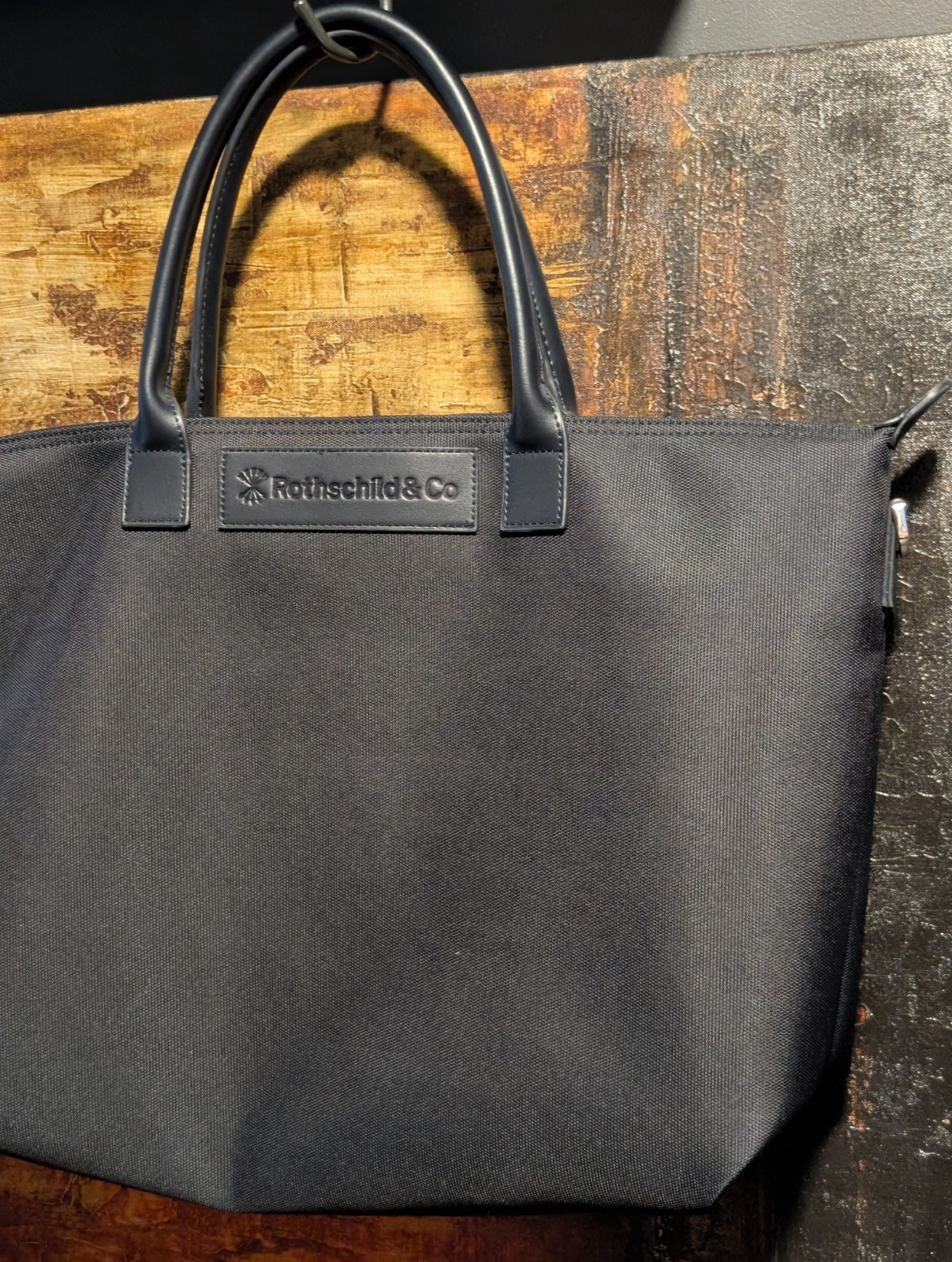 Rothschild & Co Private Wealth Management Nylon & Leather Large Tote w/ Strap