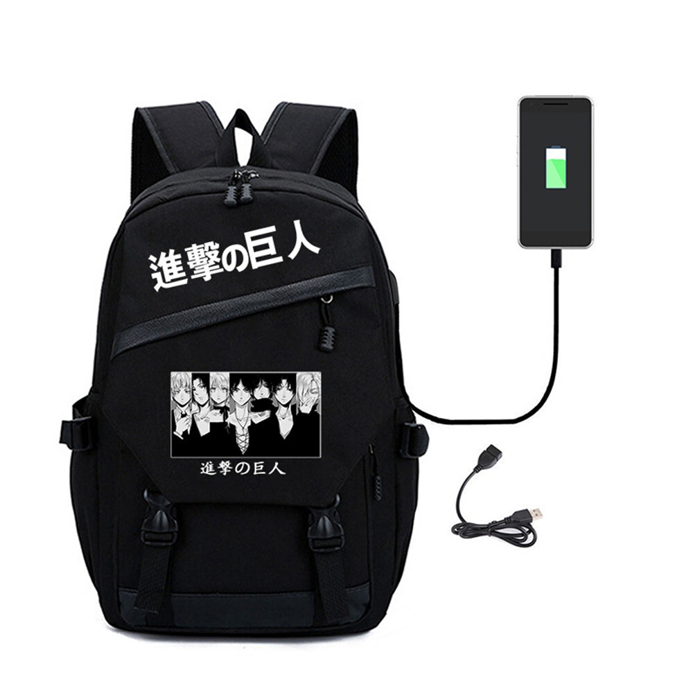 Anime Attack on Titan Men zip Backpack School bag Laptop Shoulders Bag Knapsack