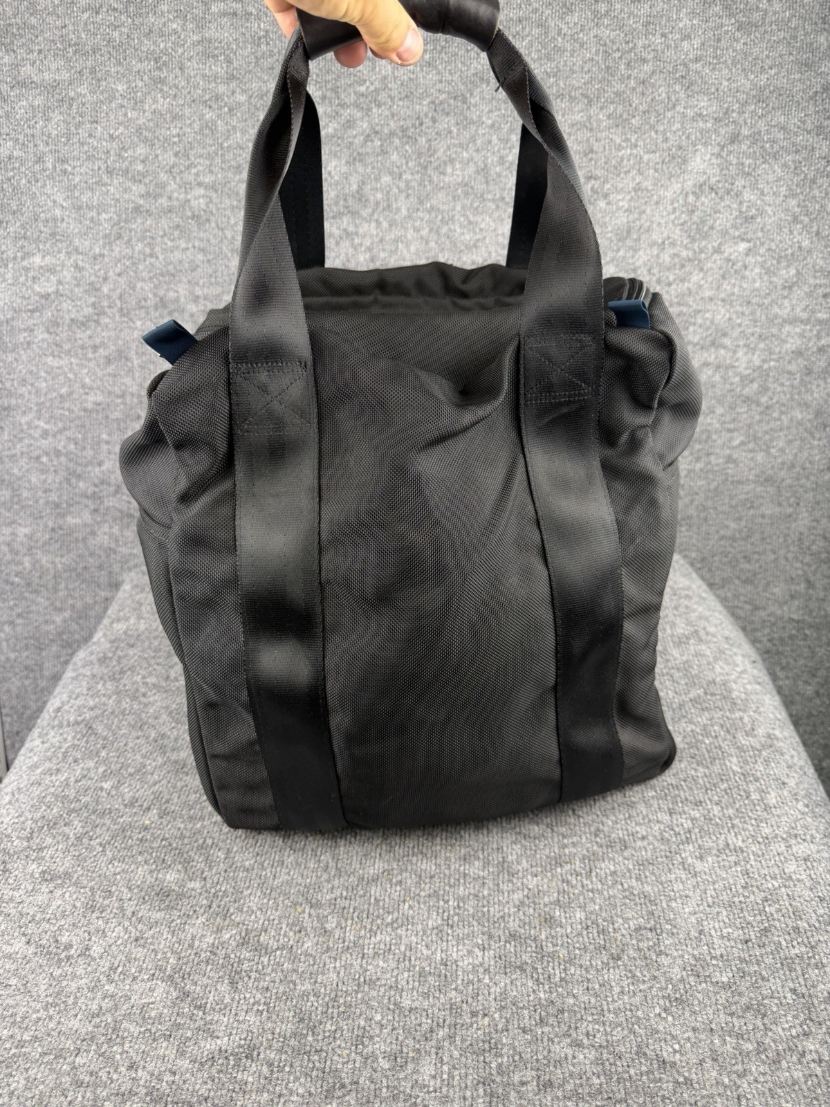 Patagonia Under Seat Gear Bag Black Adjustable Pockets Travel Vintage USA Made