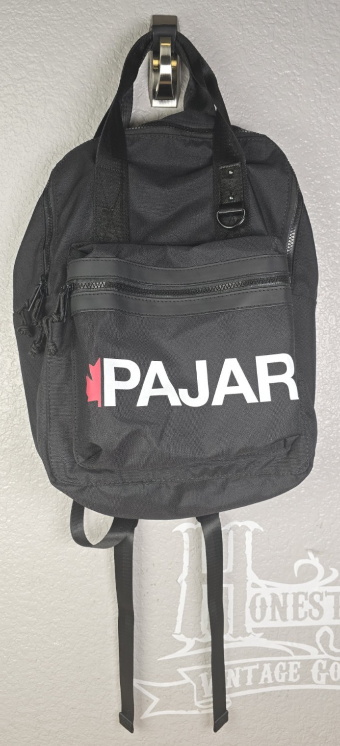 Pajar Canada Black Rucksack Backpack Logo Straps Utility & Crossbody Bag