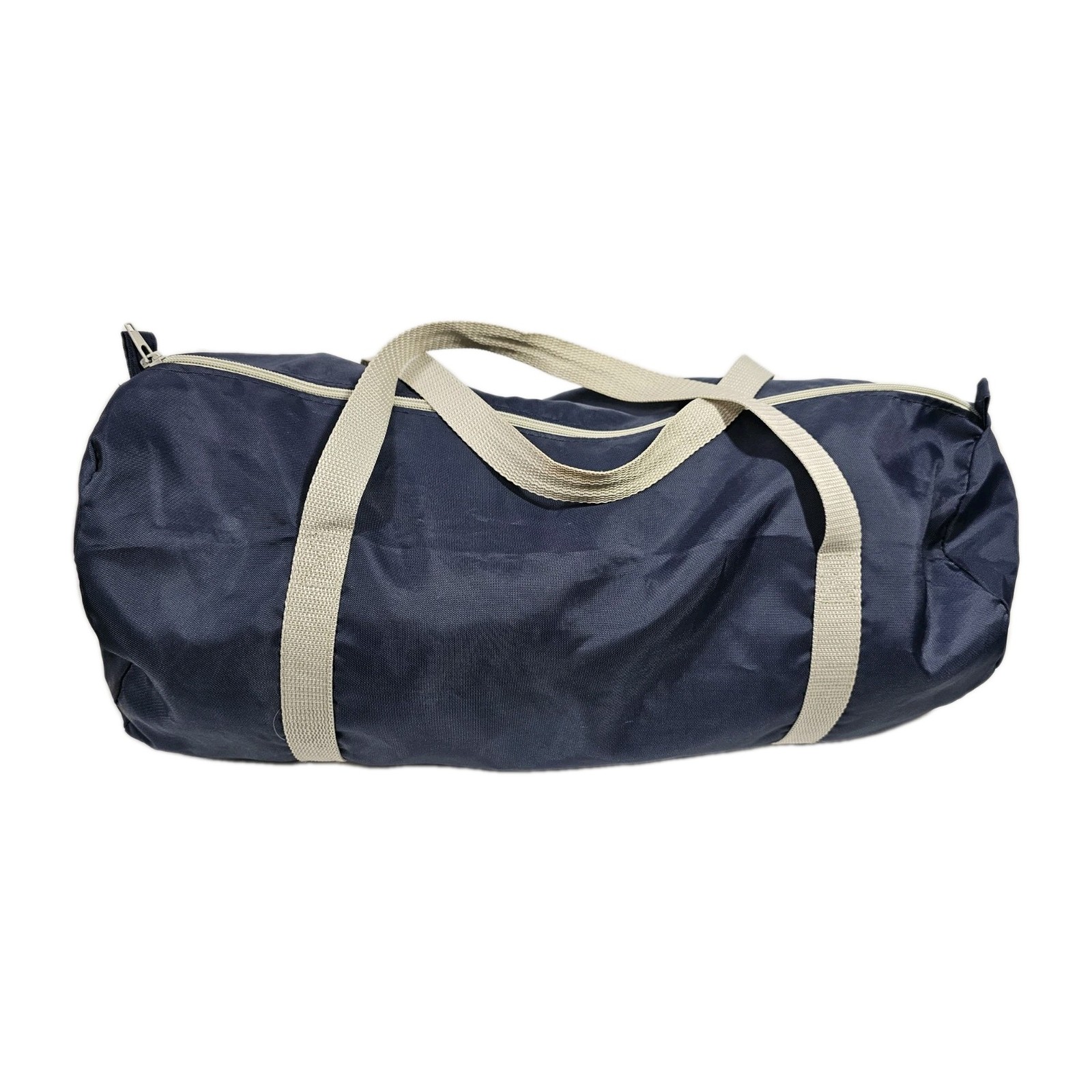 American Eagle Outfitters AEO AE Duffle Bag Navy Blue Grey Carry Straps Round
