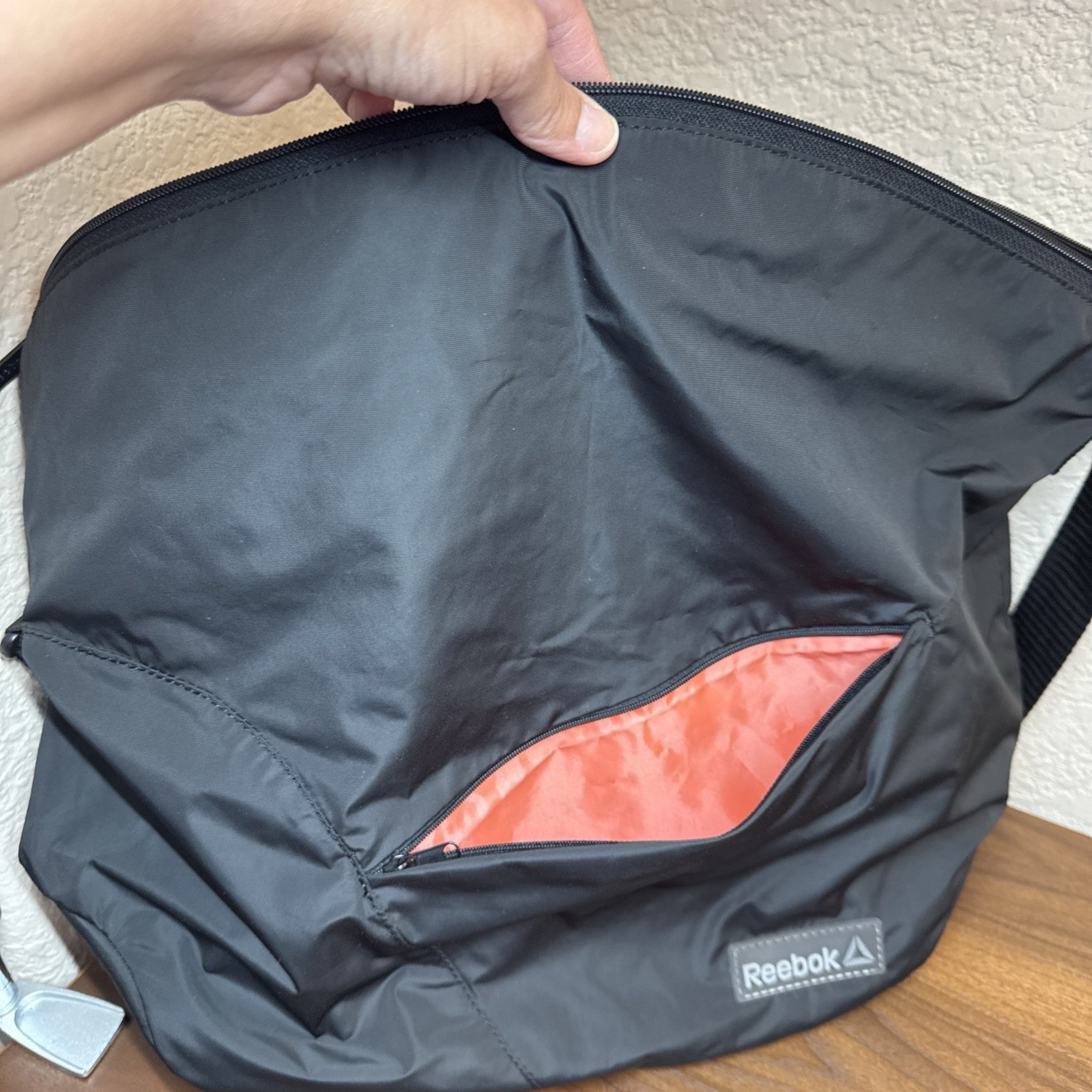 Reebok Classic Foundation Grip Nylon Black Sports Shoulder Bag Gym Lightweight