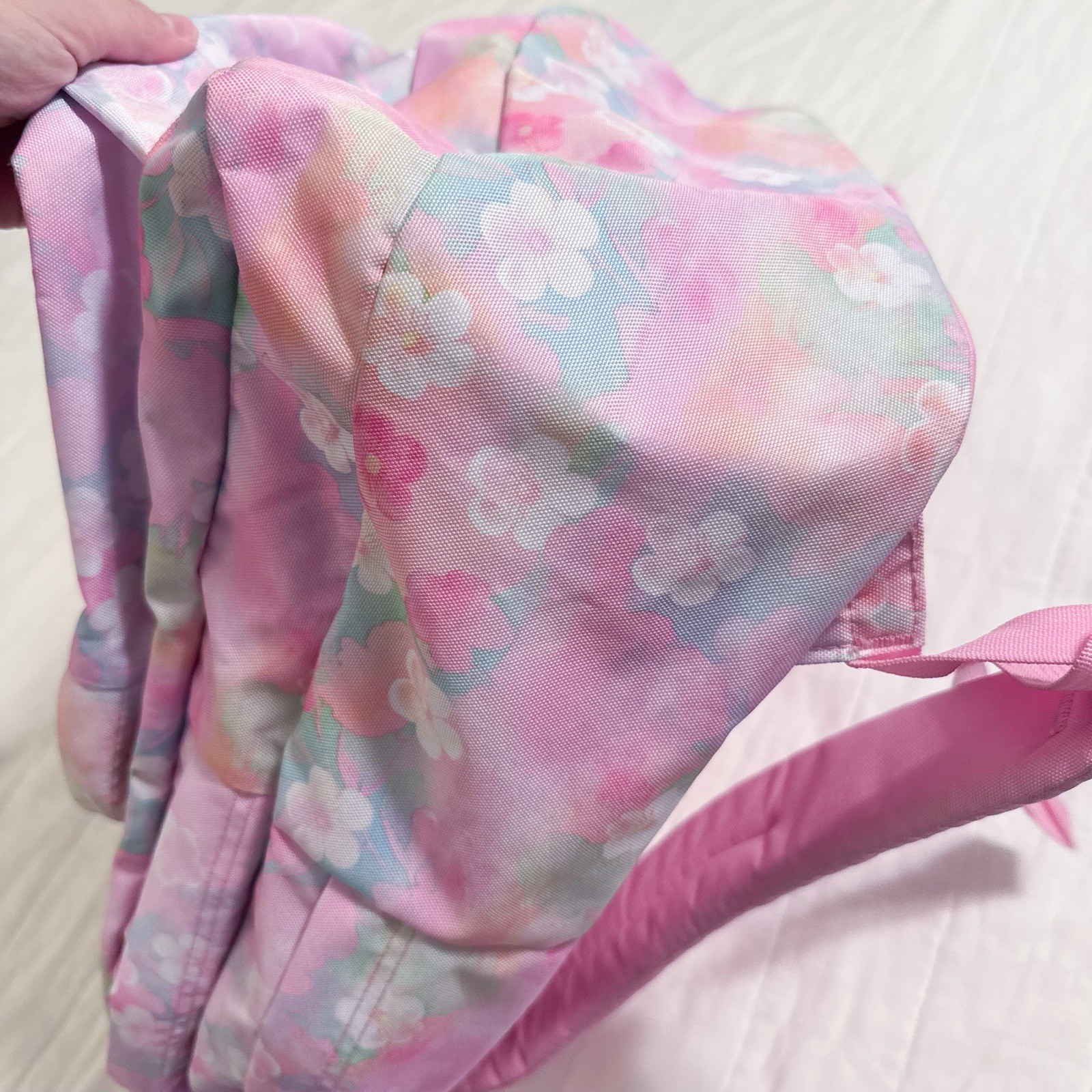 JanSport Big Student Backpack Neon Daisy Floral Print Pink