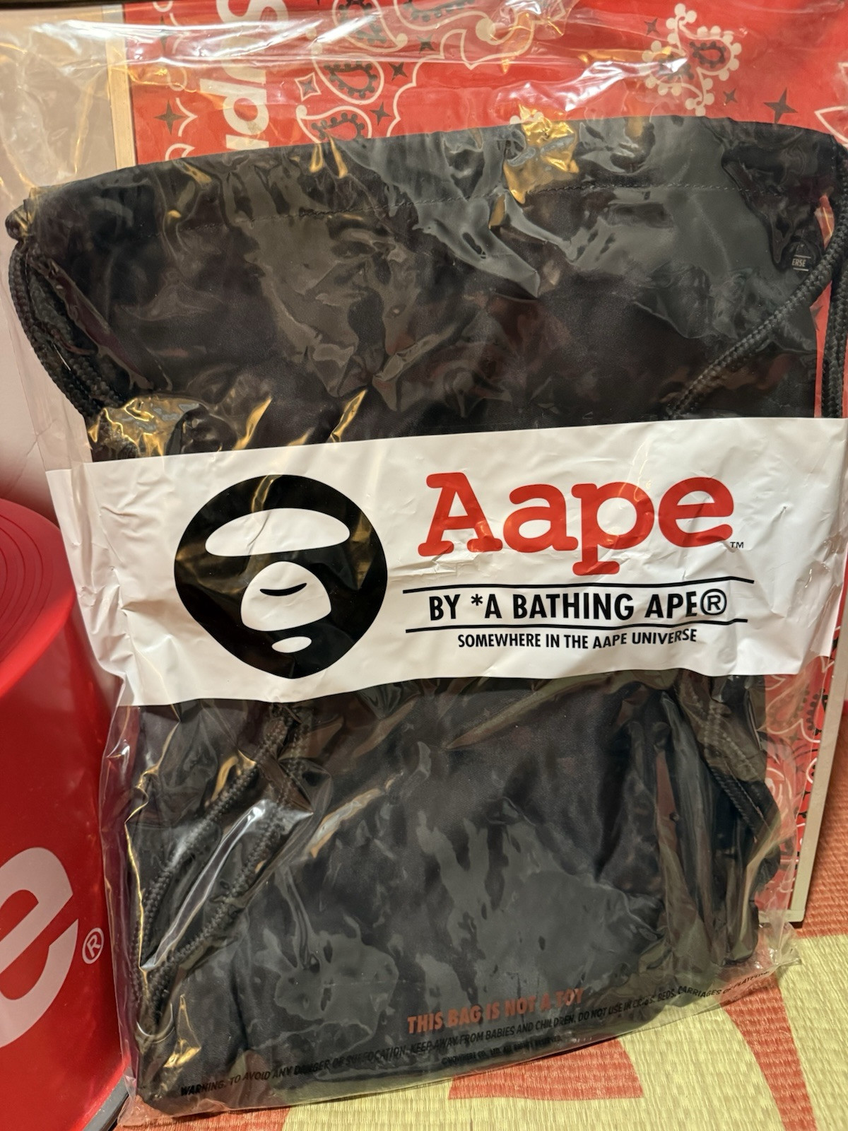 Aape By A Bathing Ape Drawstring Bag