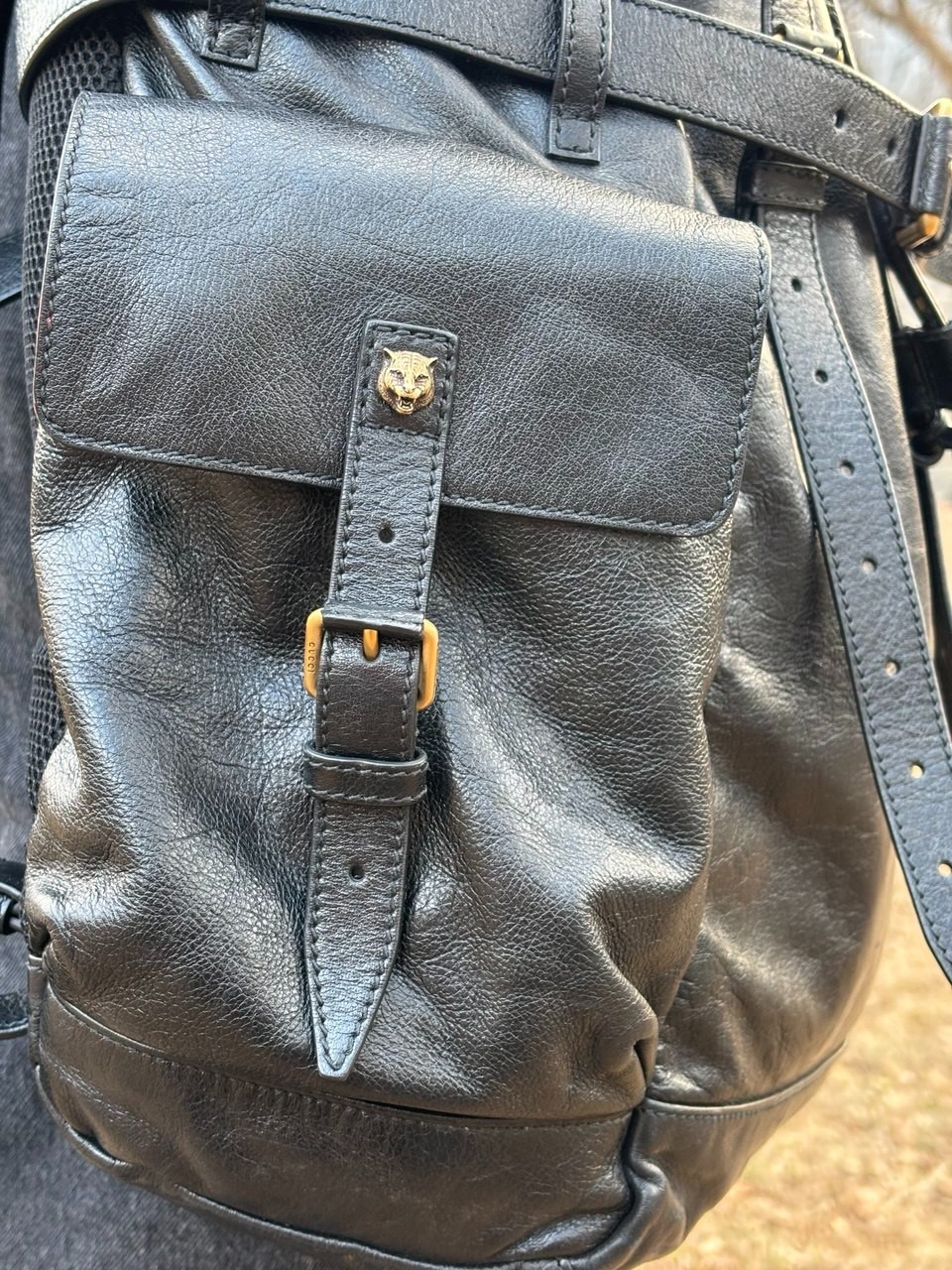 Gucci Re (Belle) gg marmont multipocket used backpack, in good condition, unisex
