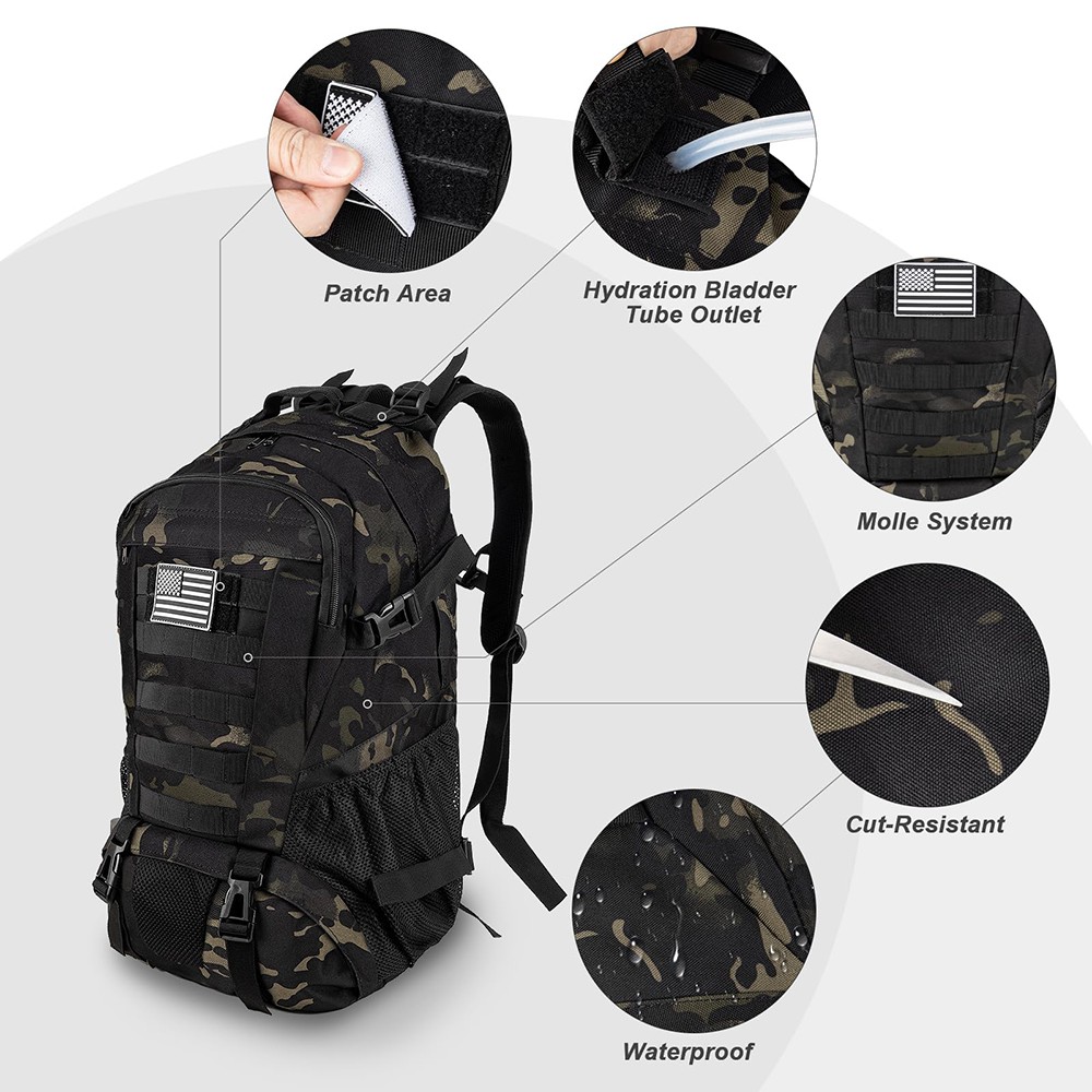 30L Tactical Backpack Waterproof – Perfect for College & Outdoor Adventures