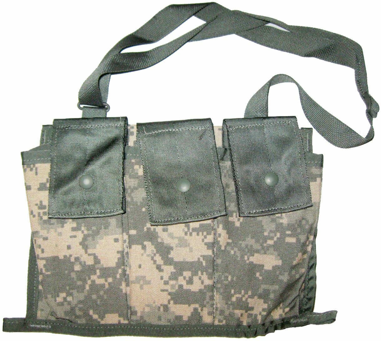 US Military Surplus GI MOLLE II 6 Magazine Bandoleer Pouch, ACU Camouflage