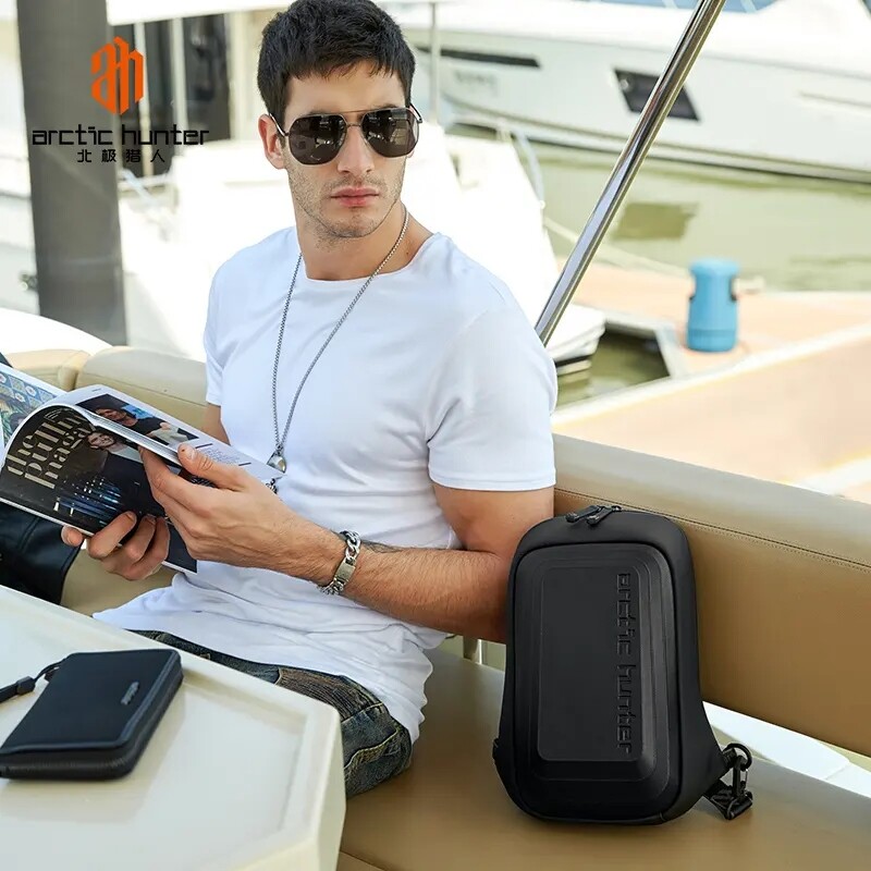 ARCTIC HUNTER EVA Waterproof Shoulder Men Travel Chest Bag Outdoor Crossbody