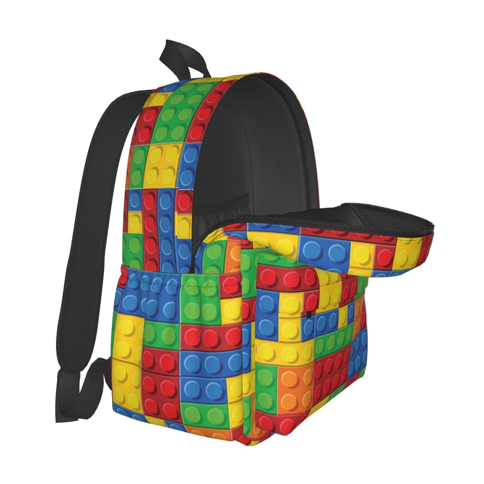 Daily Backpack Colorful Bricks Backpacks Travel Laptop Daypack 17 inch Bags f…