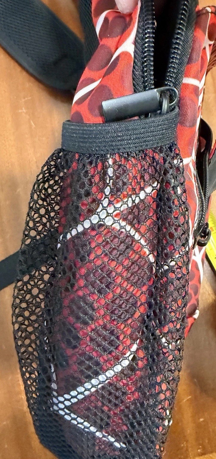 Spider-Man Sling Backpack Bag Red Black Web Polka Dot 11.5″ x 7.5″