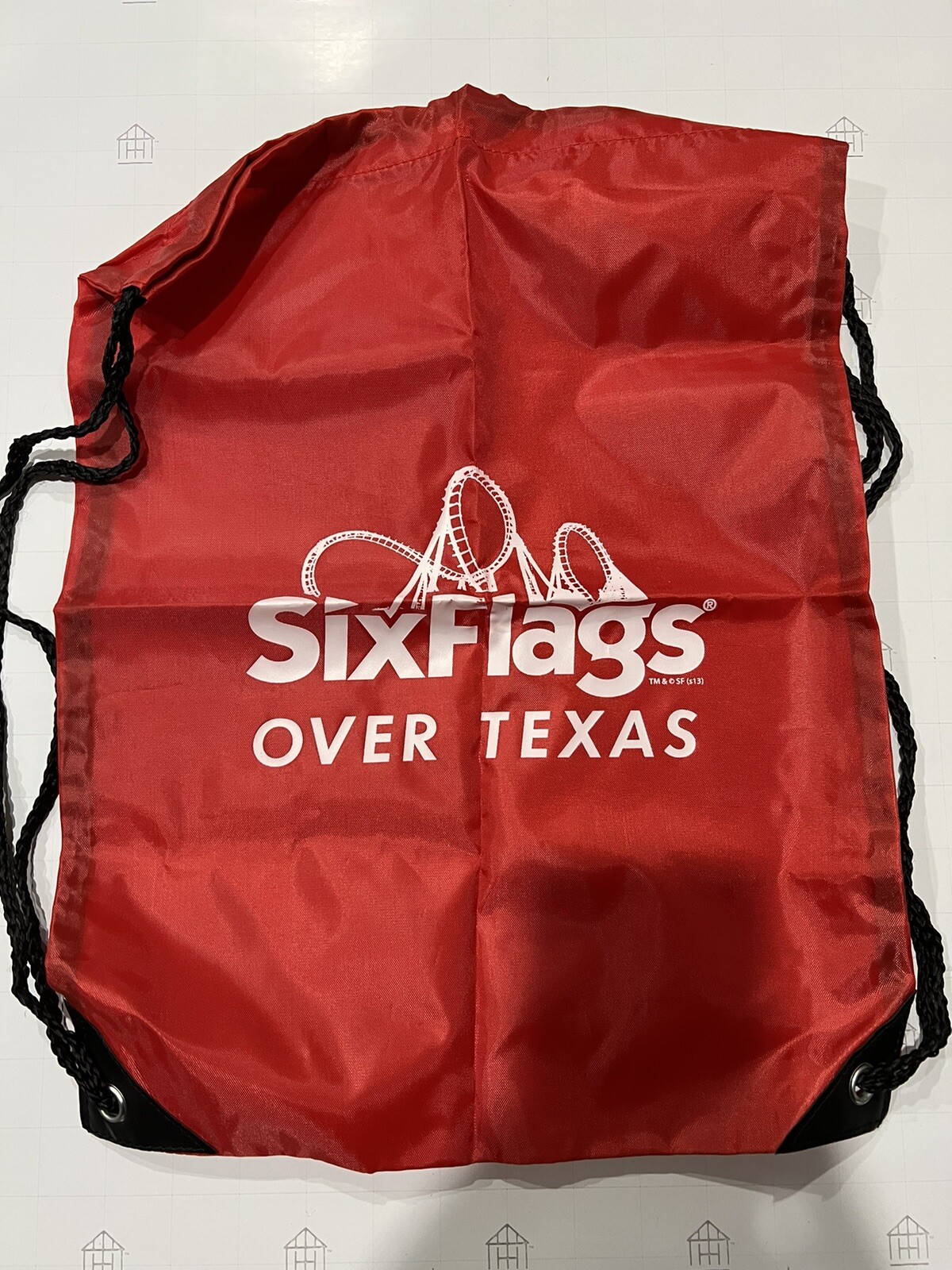 Six Flags Over Texas Red Sack Pack Bag GA#3