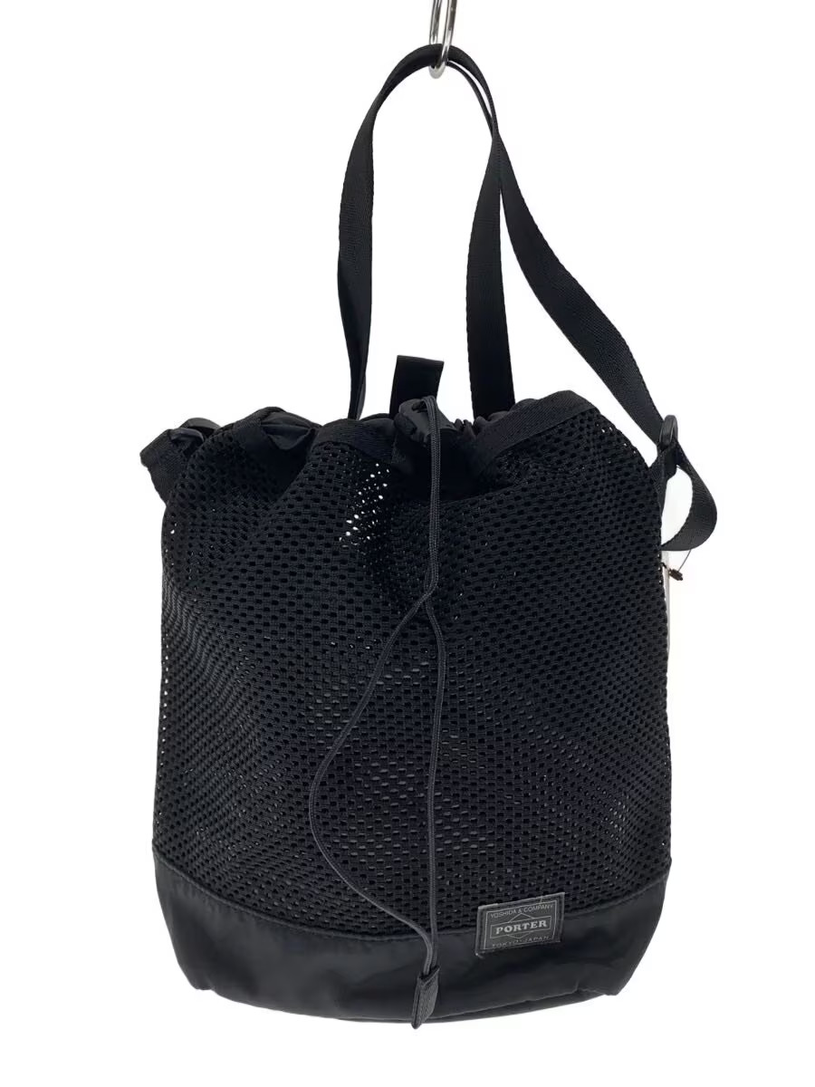 PORTER SCREEN Drawstring Bag Pouch Nylon Black