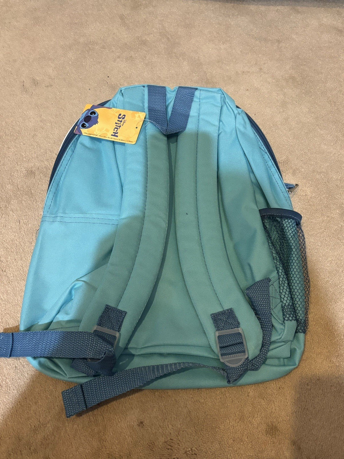 NEW, DISNEY STITCH 15″ BACKPACK WITH SIDE POCKET