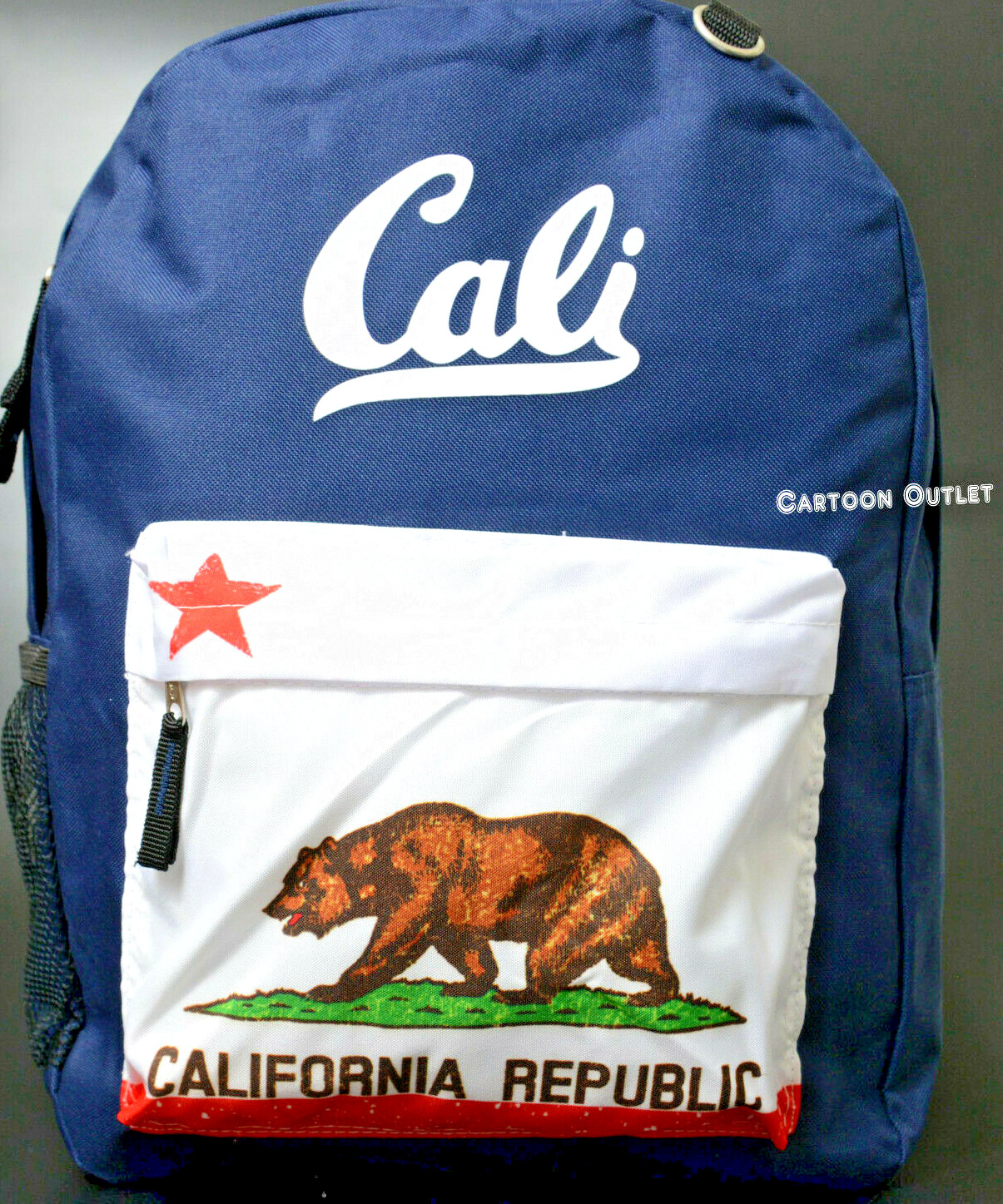 CALIFORNIA REPUBLIC BACKPACK SCHOOL BAG TRAVEL MOCHILA LARGE 16″ NAVY BLUE BEAR