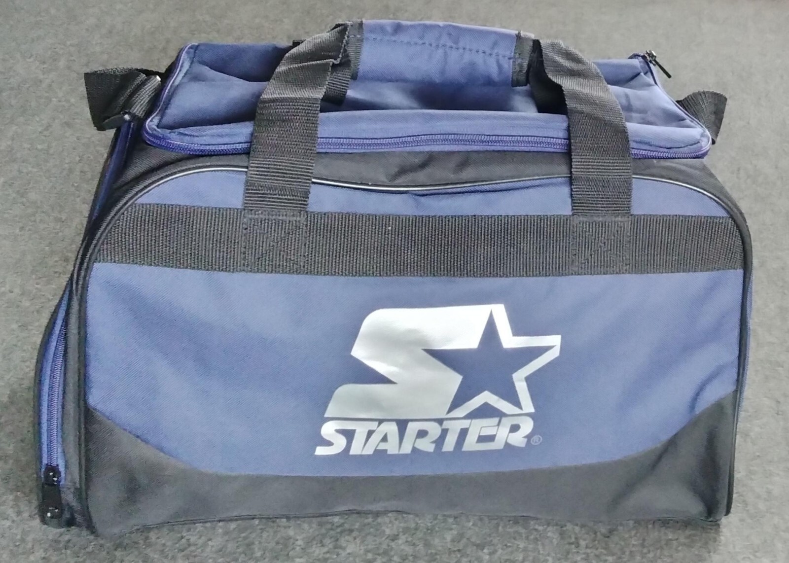 NEW Classic Starter brand black and blue duffel bag (see size measurements)