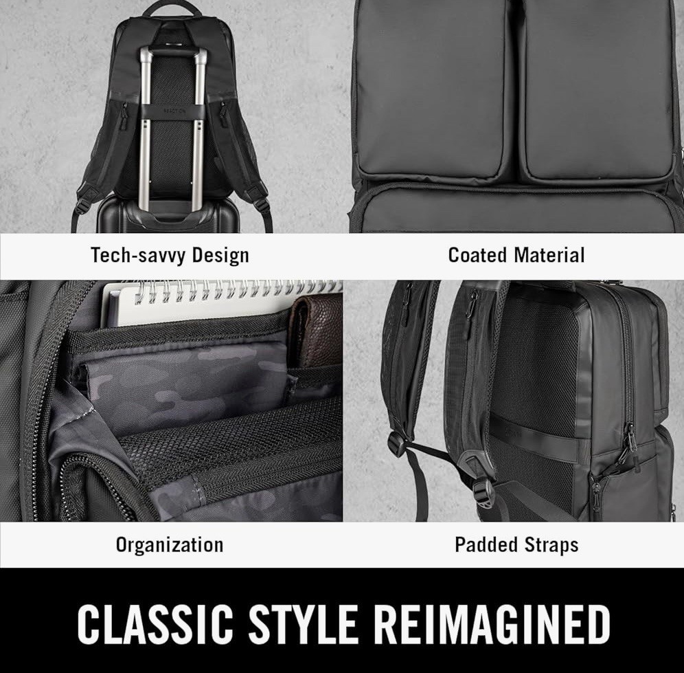 NWT Cole Reaction Ryder Tech Backpack College Fits Most 16” Laptops Black Travel