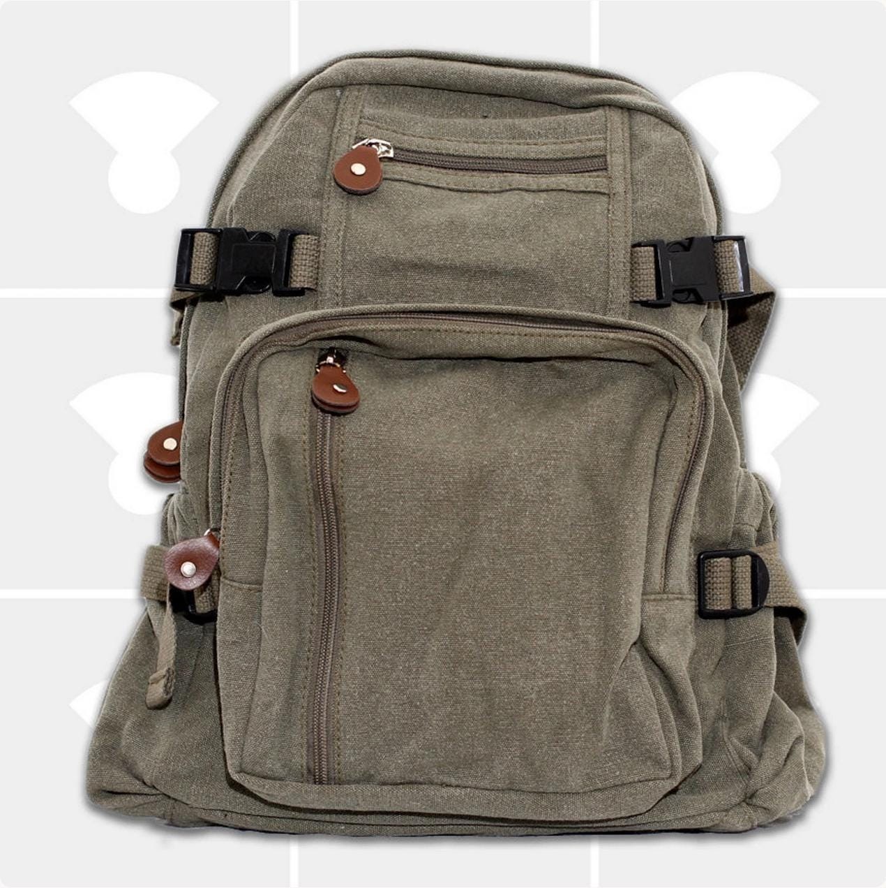 Tree Rings Canvas Backpack 13 Inch Laptop Travel Bag Free Ship US ⭐