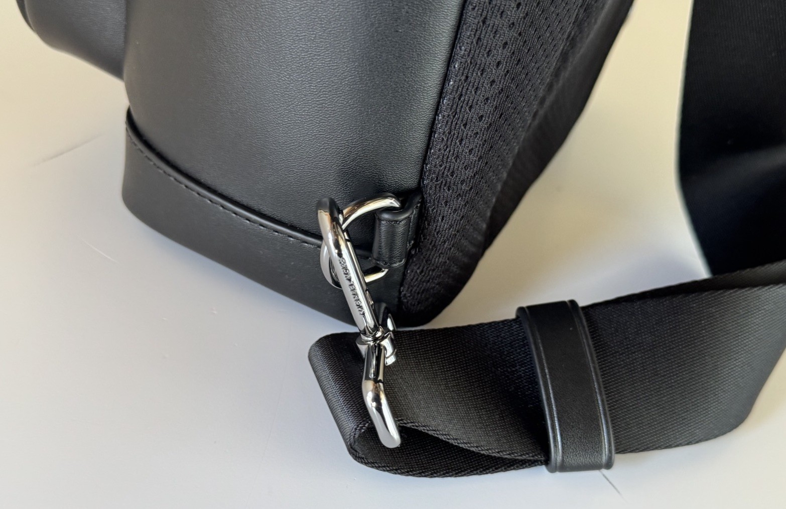 MICHAEL KORS COOPER COMMUTER SLING PACK LEATHER BACKPACK BLACK
