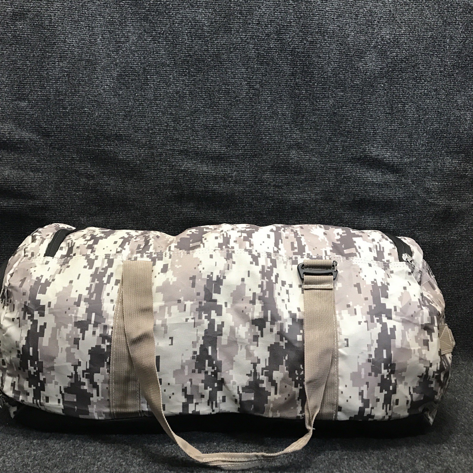 ScarletSkye Medium Size Camp 2 Pocket Digital Camo Duffle Bag w/ Molle Webbing