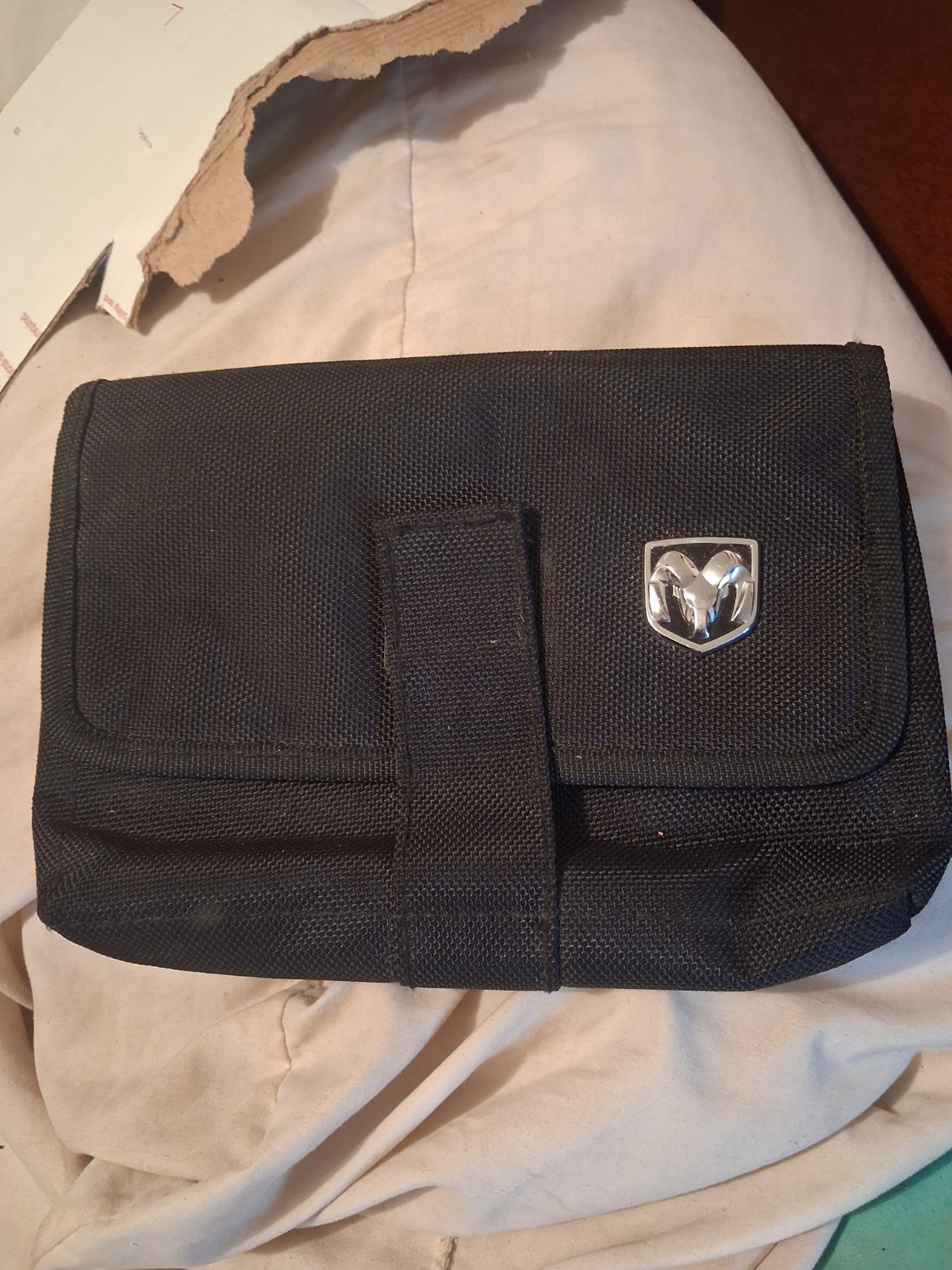 Black Travel Toiletry Bag Organizer, Hook & Loop Closure, Inner Pockets