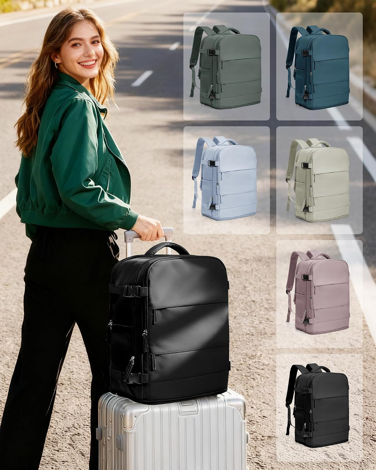 Travel Backpack Carry on for Women Man Gym Backpack with Laptop Compartment Moch