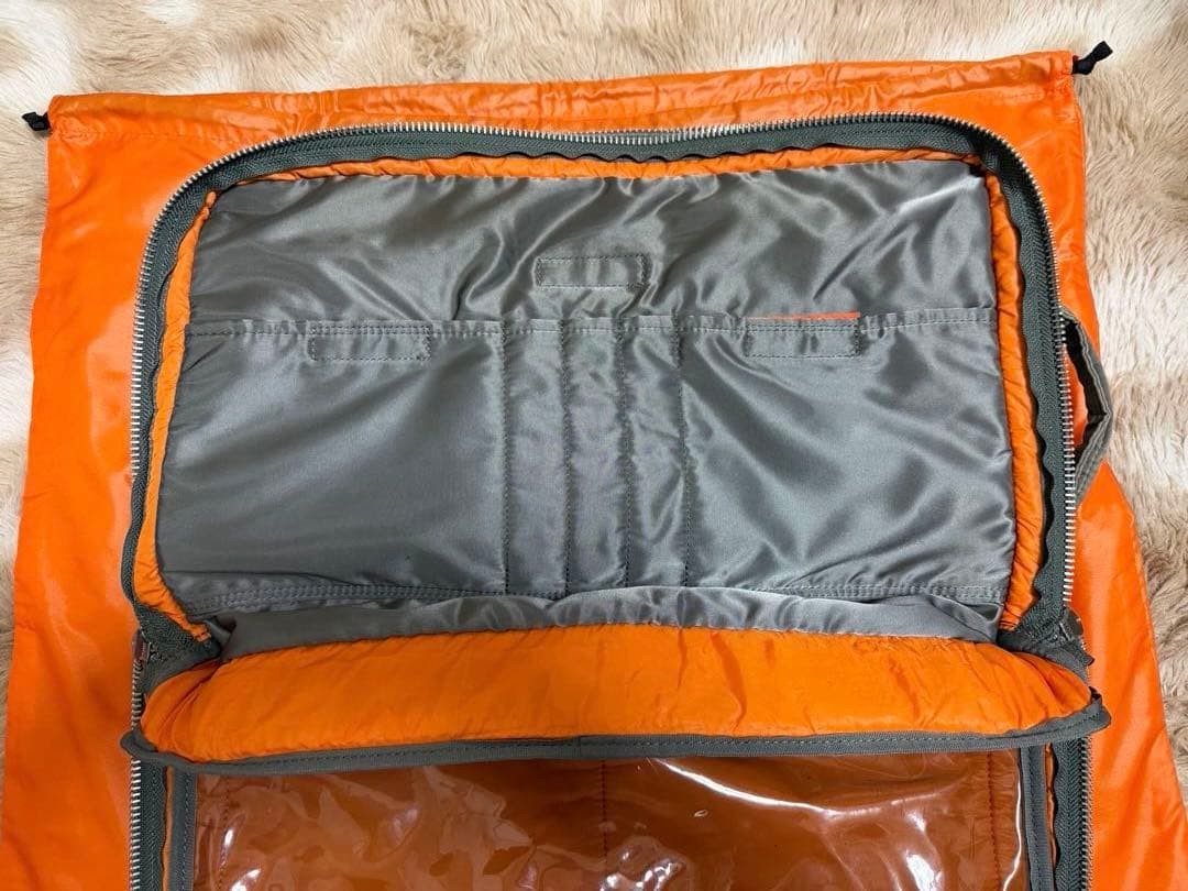 Authentic PORTER TANKER 2-Way 2-Layer Briefcase Silver Gray 30cm x 45cm x 10cm