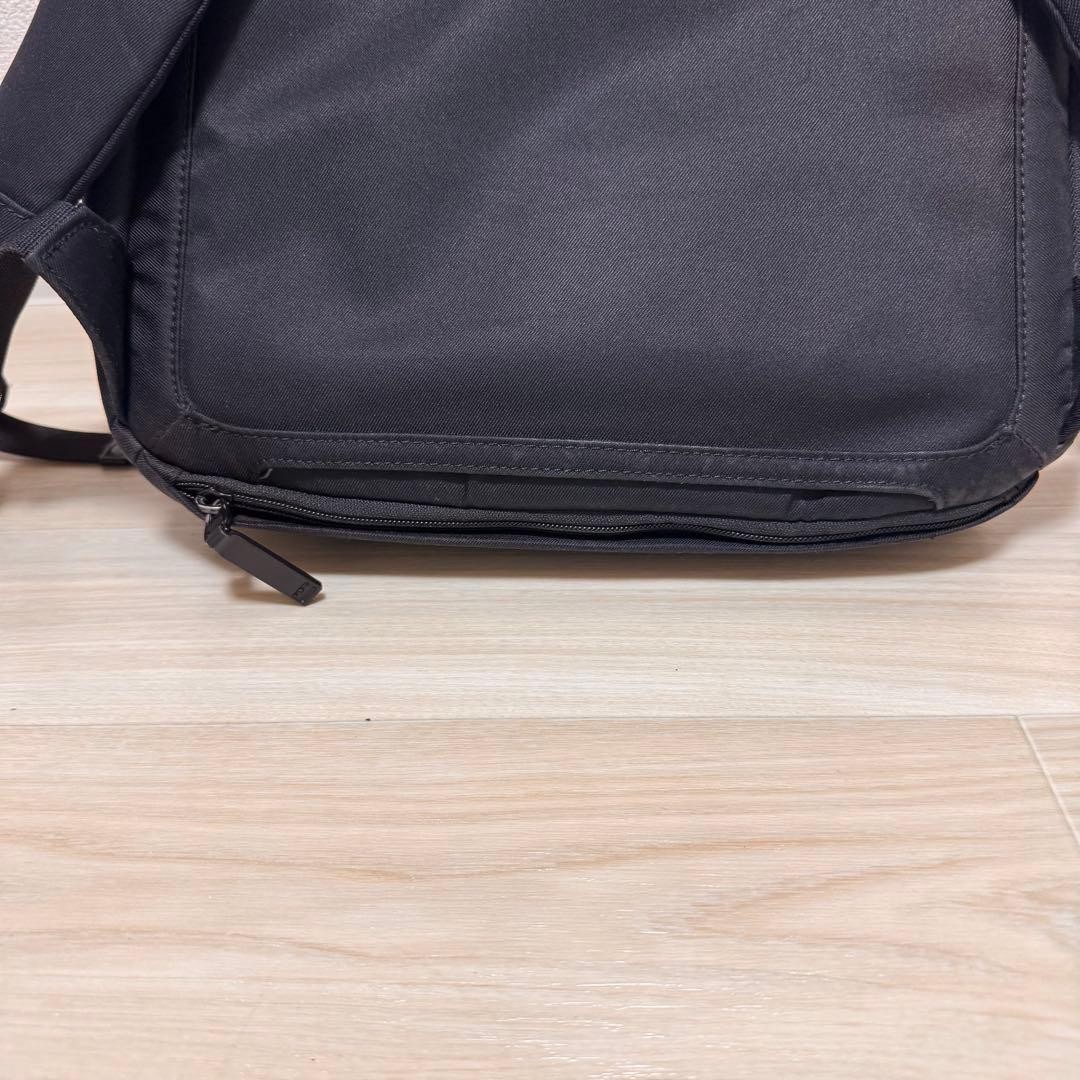 TUMI Backpack Black Ballistic Nylon with Rain Cover Large Capacity