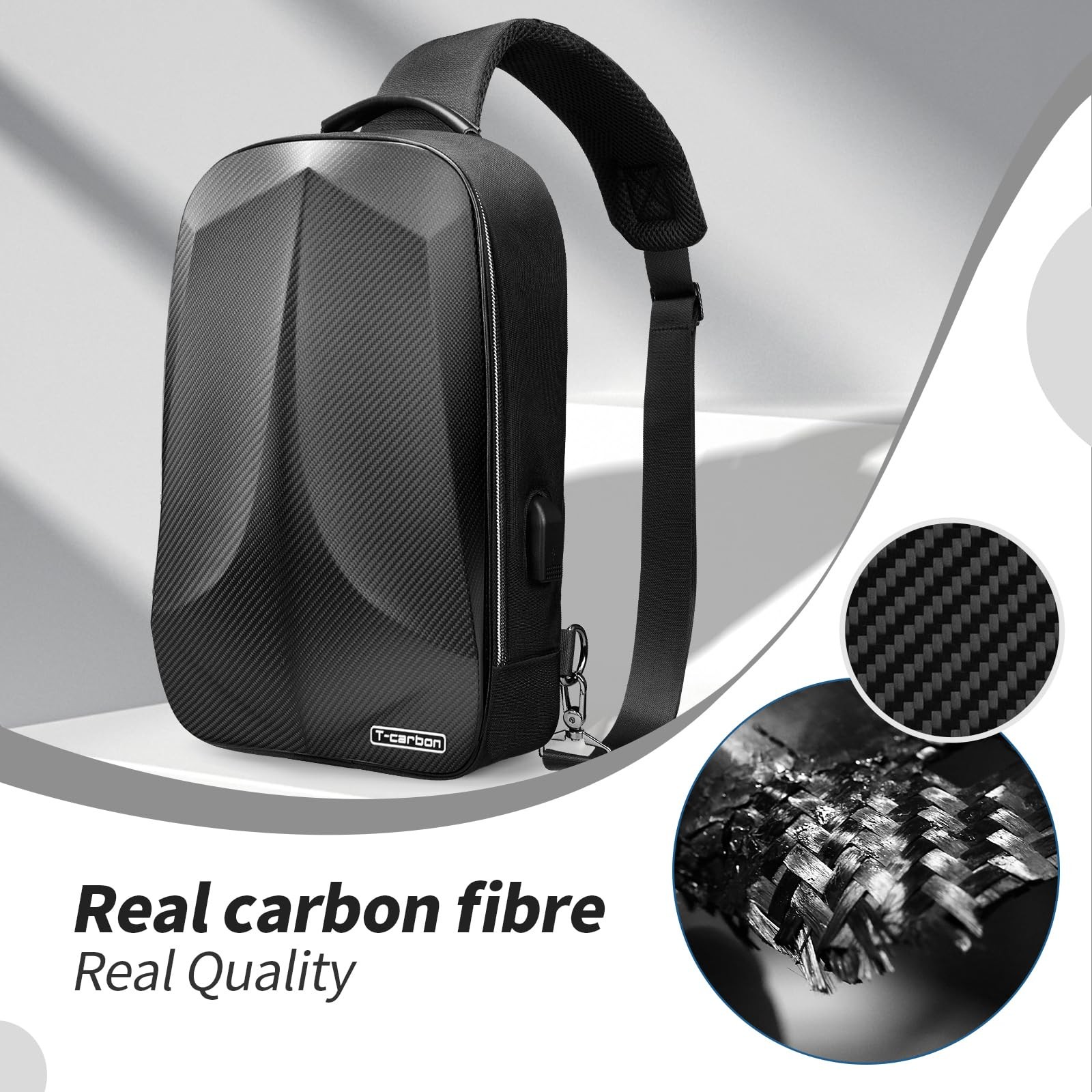 Anti Theft Sling Backpack Waterproof Hard Shell Travel Bag