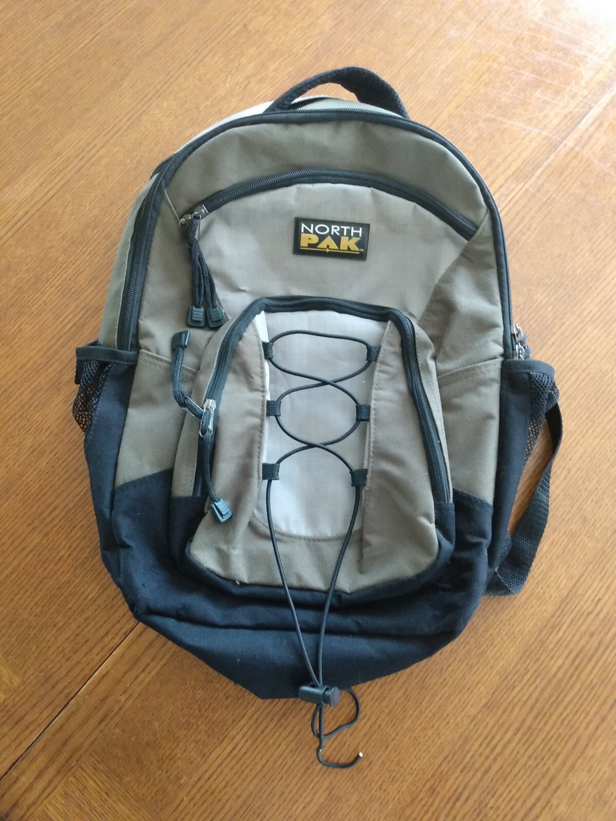 North Pak Travel/Hiking Laptop Backpack 4 Pockets green/gray/black color