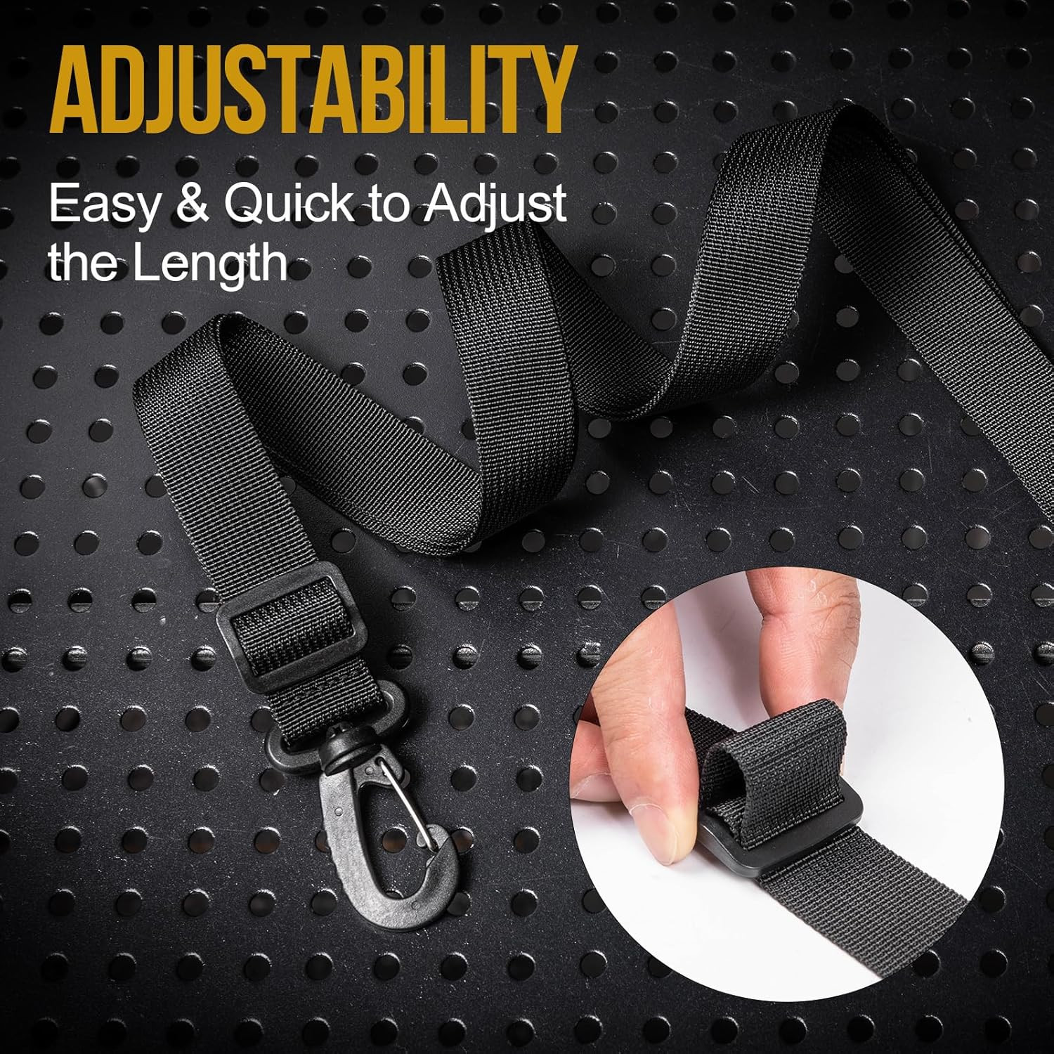 Shoulder Straps Adjustable Strap for Briefcase Messenger Bag (2PC, Black)
