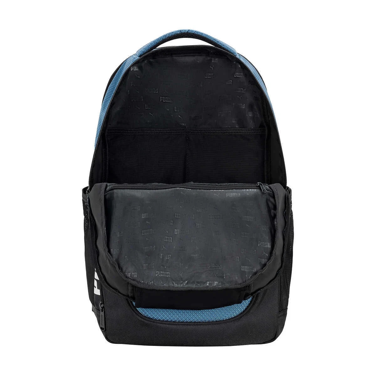 Puma Challenger Water Resistant Backpack 1379569 Blue w/ Black Free US Ship