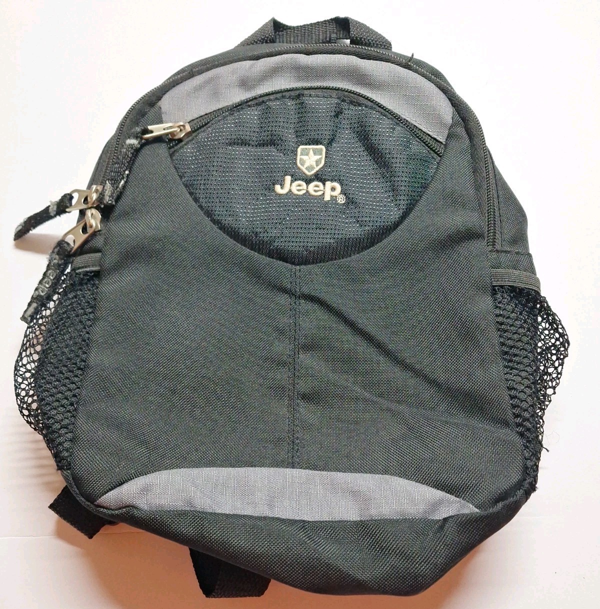 Jeep Mini Backpack Black Gray Small Travel Bag With Interior Pockets 12″X10″