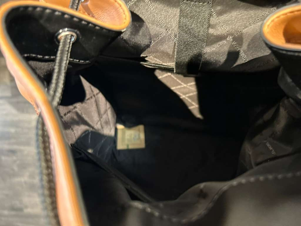 Michael Kors Cooper Men Leather Side Pocket Buckle Travel City Backpack MK