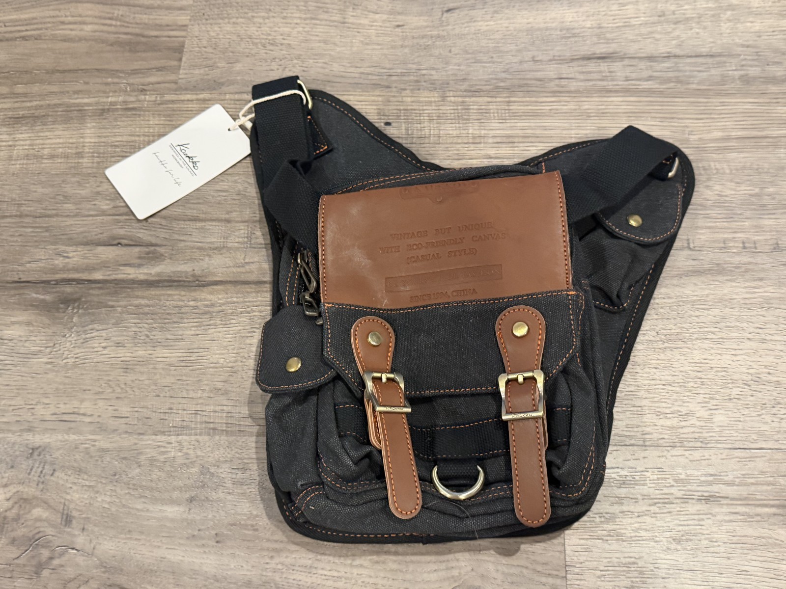 NWT Kaukko Messenger Bag Cross Body Shoulder Sling Backpack Navy Travel Hiking