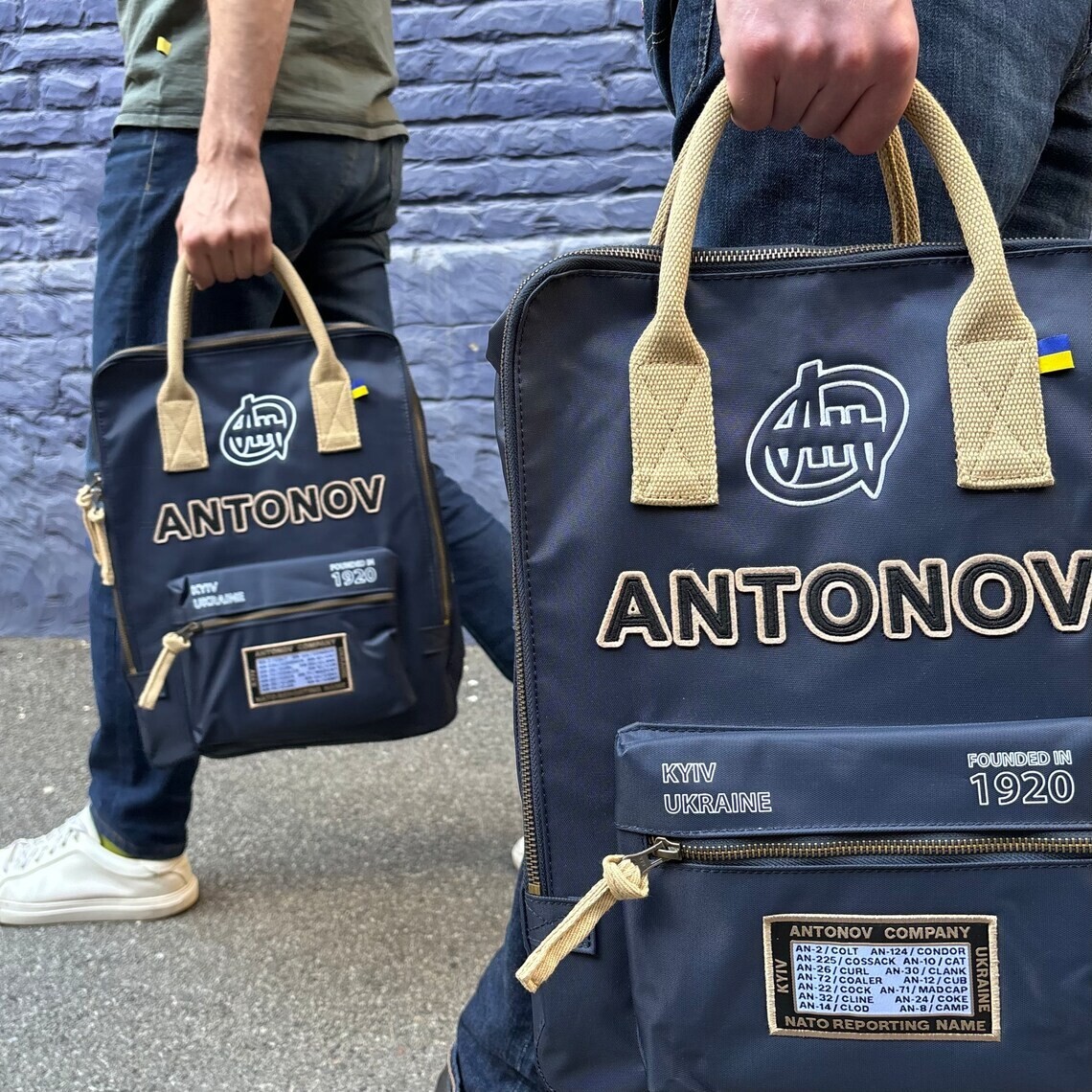 Backpack Antonov, Navy Blue Backpack, AN225 Backpack Travel, aviation bag