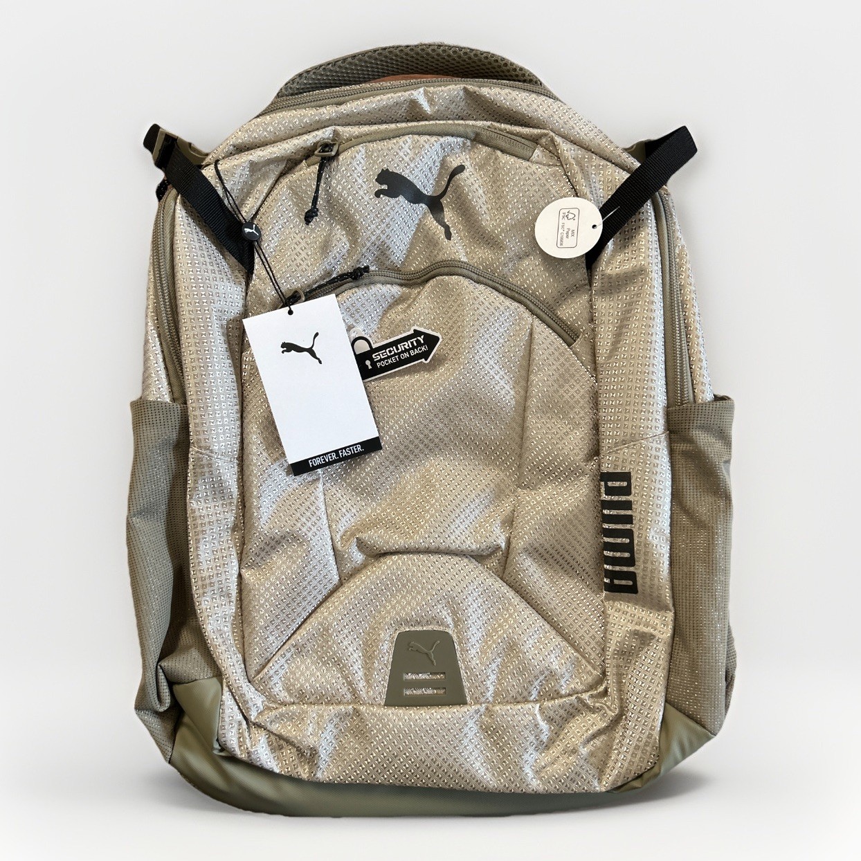 Puma Challenger 2 Reflective Print Backpack Tan