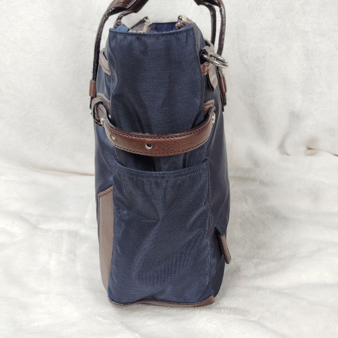 Master-Piece Navy Nylon Leather Shoulder Bag Men Unisex Travel Business