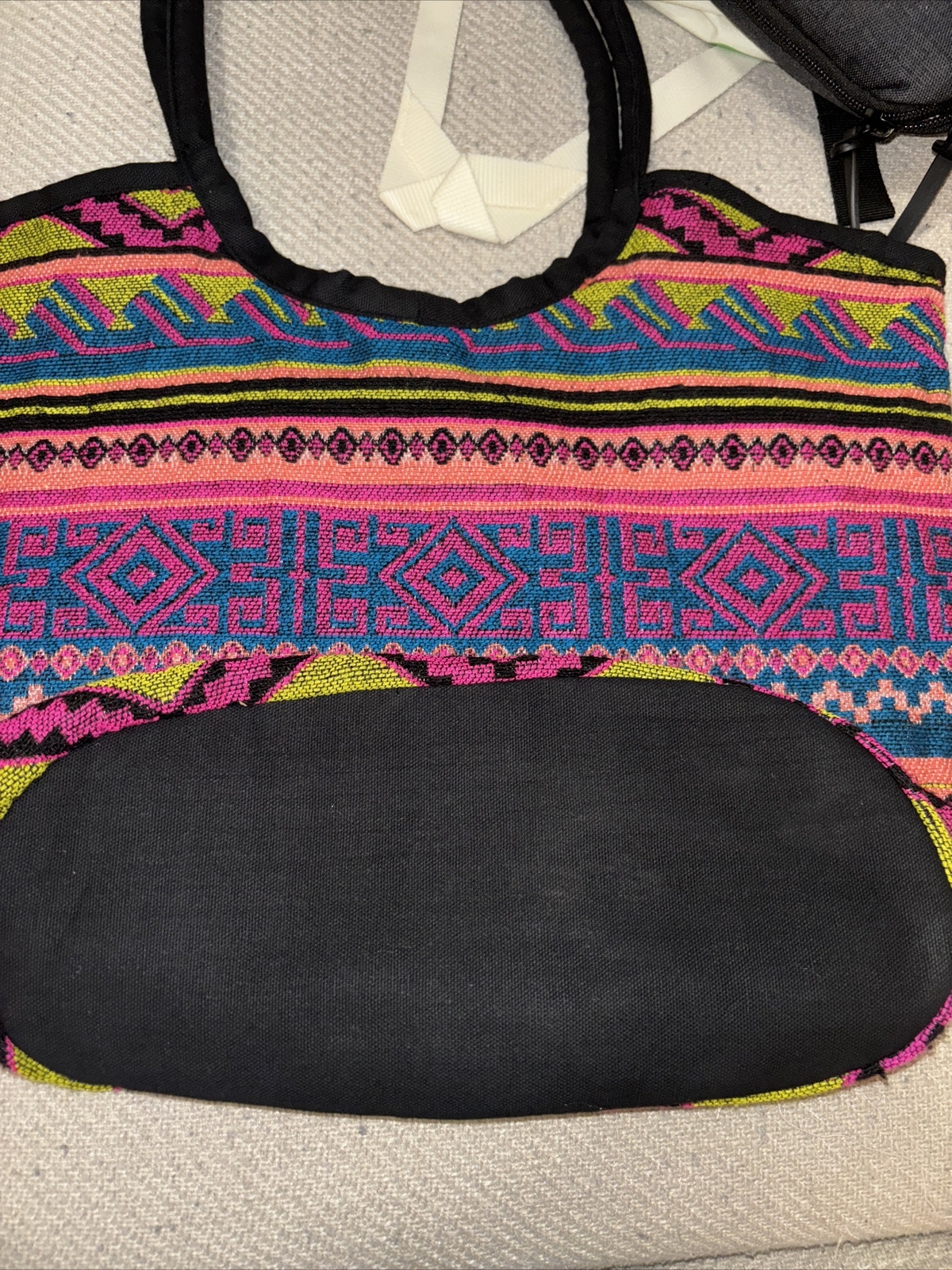Tribe Patterned Beach Large Bag Tote Rainbow Colorful Peru South America Hippie