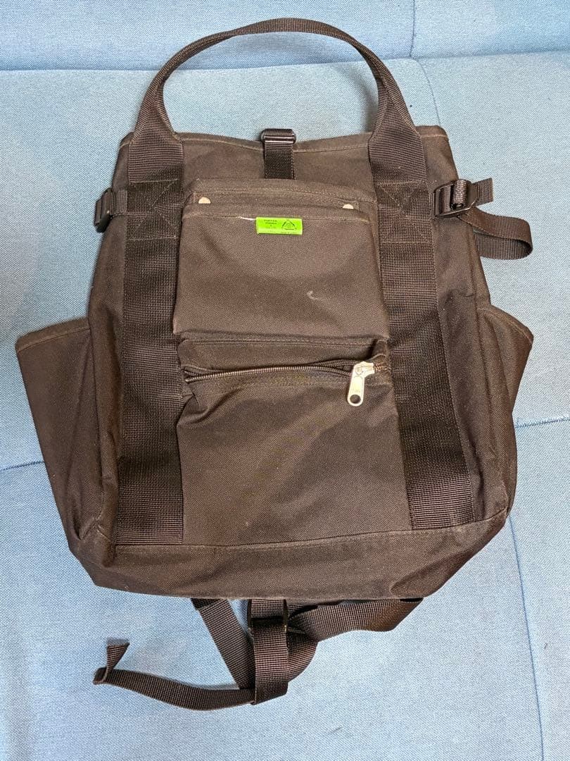 Porter Union Rucksack Backpack Black Canvas 38cm Large Used