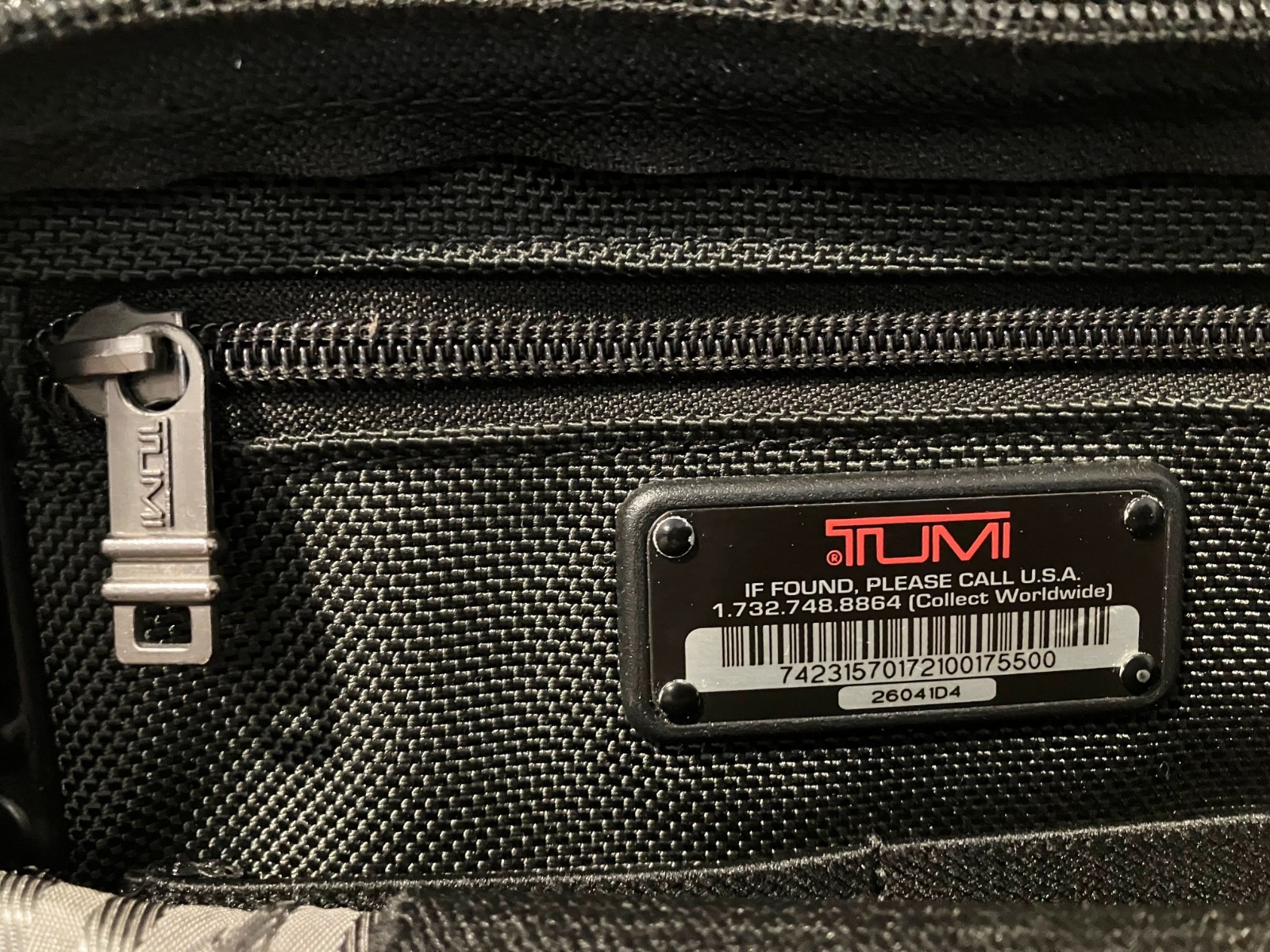 TUMI Alpha Black Ballistic expandable Laptop Business Briefcase 26041D4