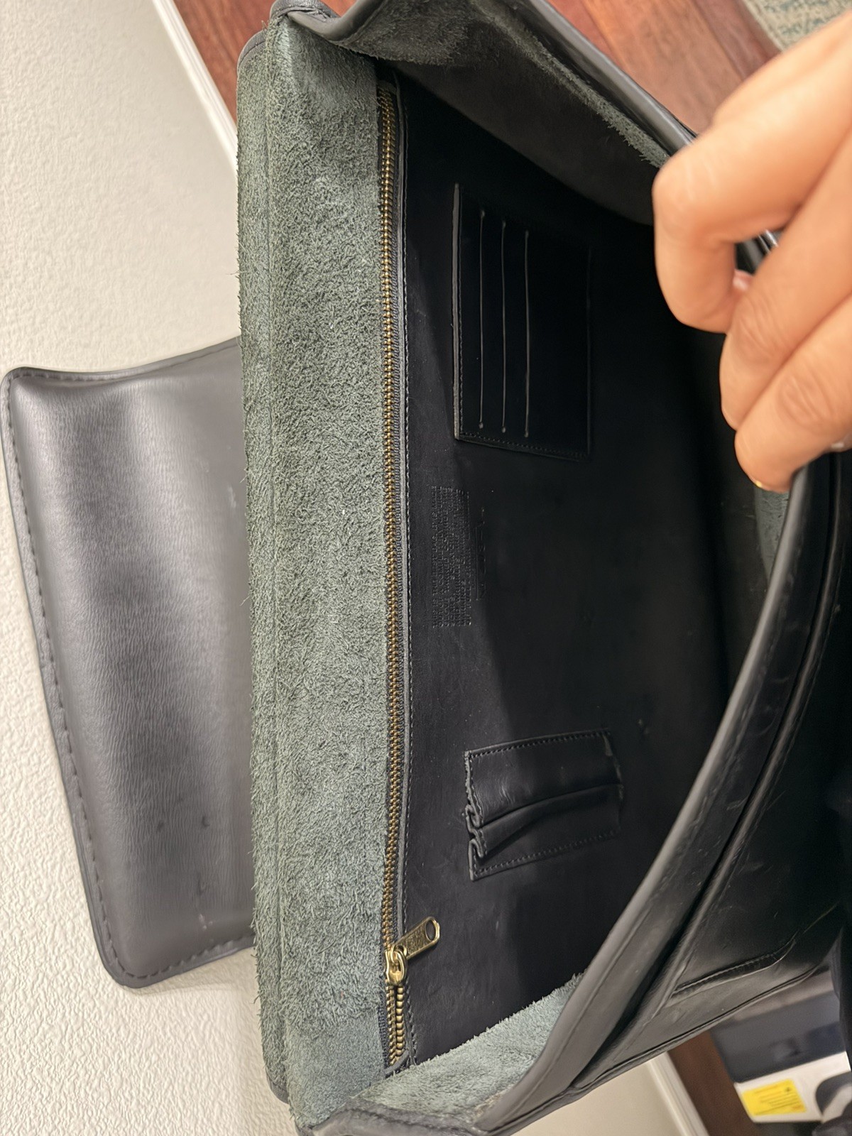Vintage Leather Briefcase Messenger Bag