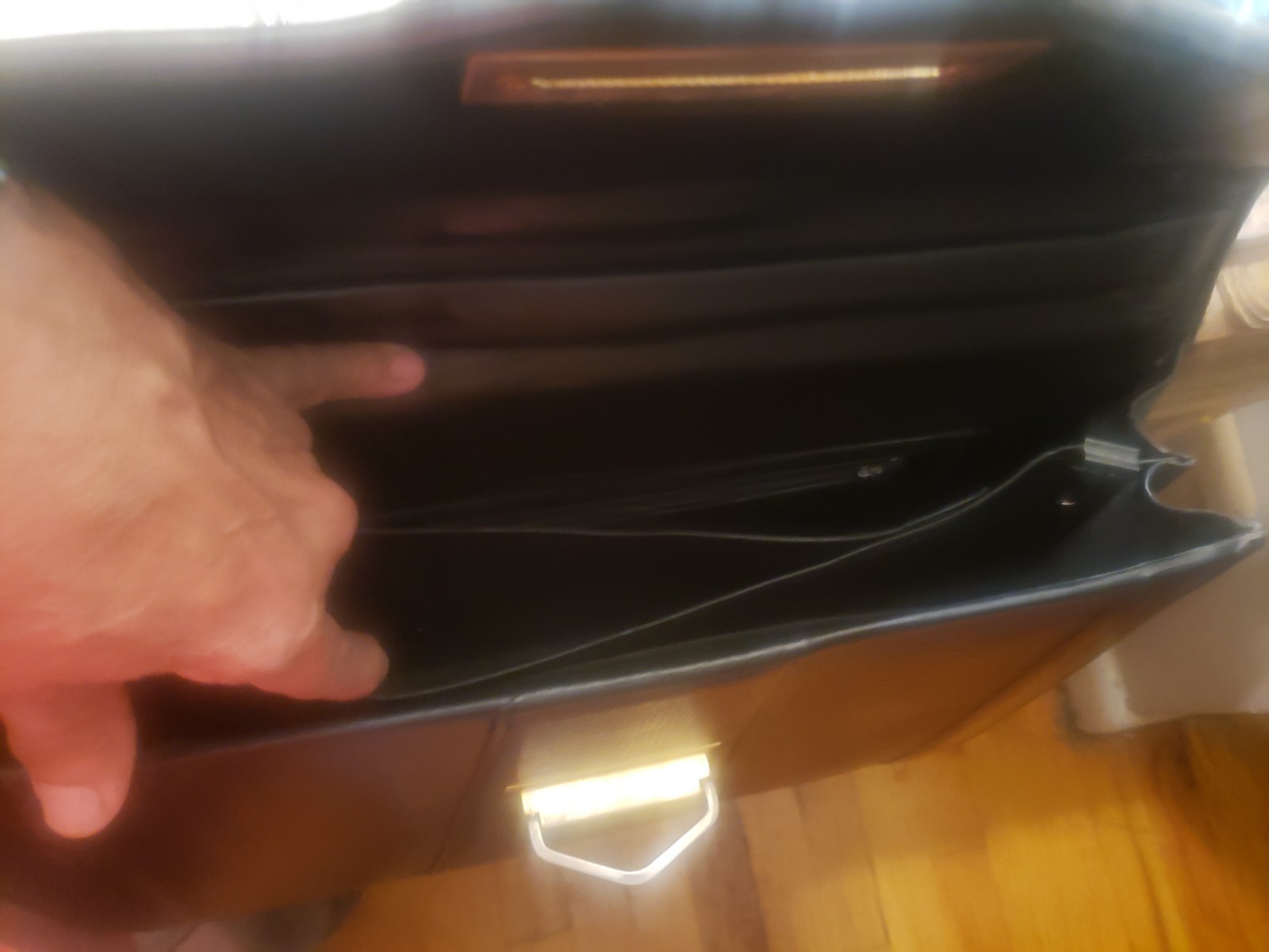 vintage Genuine Lizard Brown Briefcase 17 × 11 inches